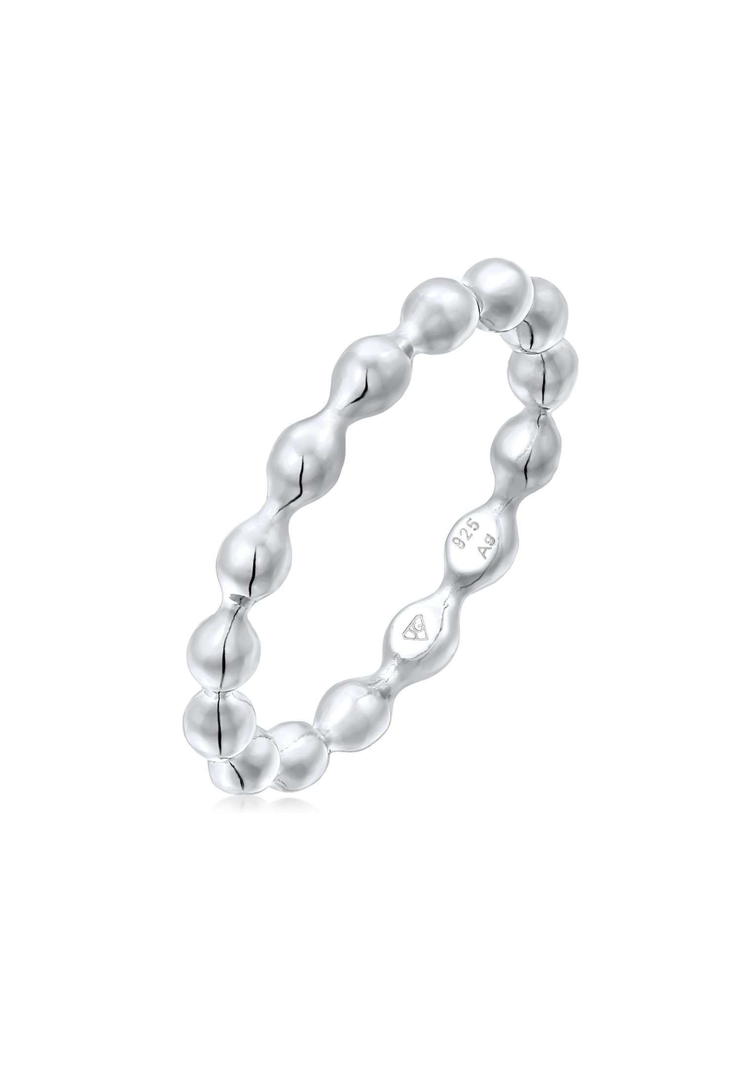 Elli Silberring »Ring Kugel Dots Stapelring Schlicht 925 Silber«