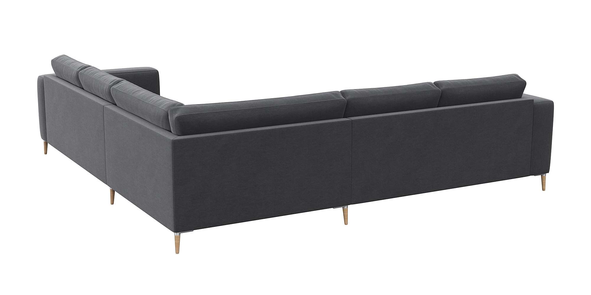 FLEXLUX Ecksofa »Fiore, gleichschenklig, super Sitzkomfort durch Kaltschaum im Sitz«, breite Armlehnen, Füße Alu+ Eiche, L-Form