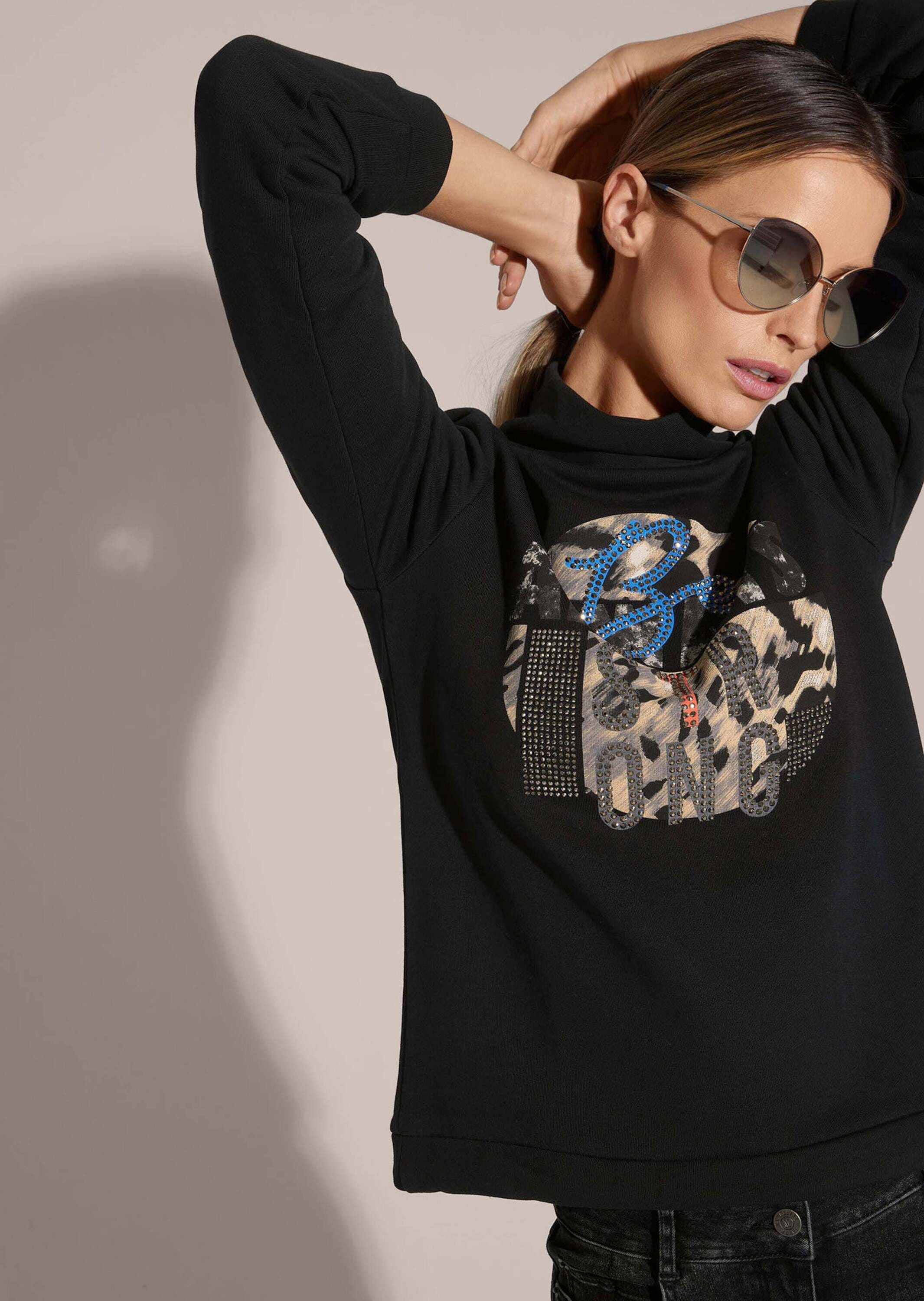 MADELEINE Langarmshirt »Sweatshirt mit PRIVACY-Logo-Print Bedrucktes Sweatshirt mit Glanzakzenten«