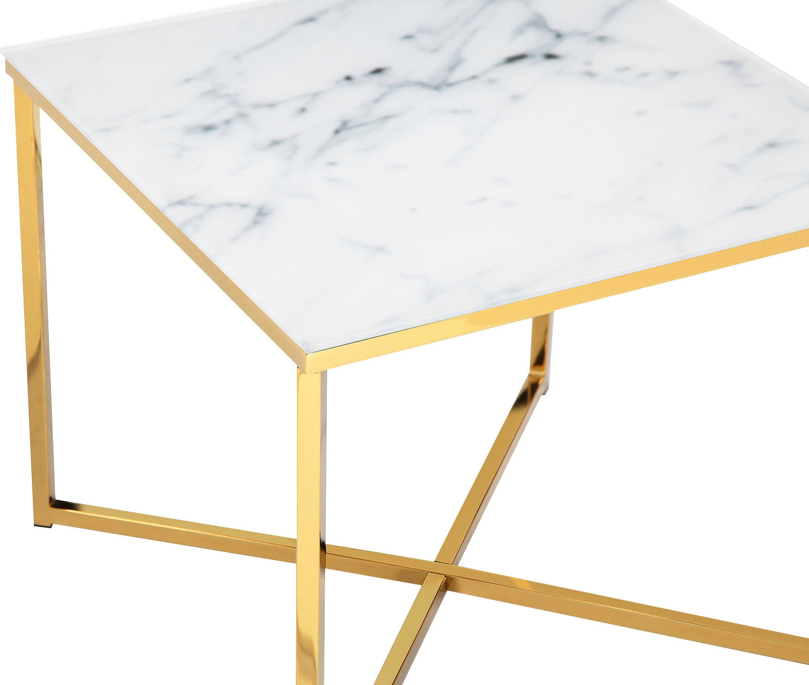 SalesFever Beistelltisch »Caorle Stilvoller Tisch« Elegante Tischplatte in edler Marmoroptik