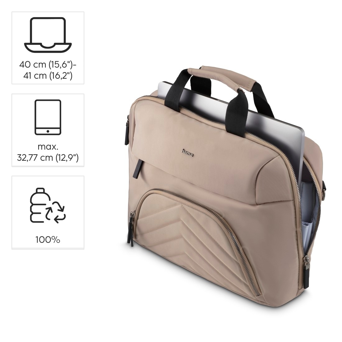 Hama Laptoptasche »Laptoptasche für 15,6" - 16,2" (Tragegurt, Tabletfach, 3 extra Fächer)«