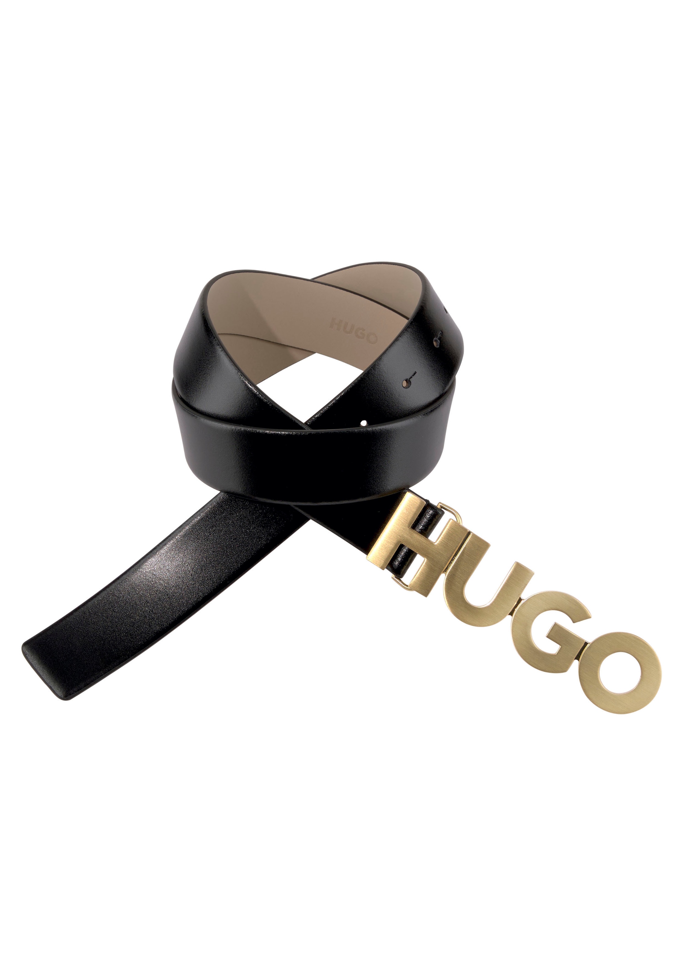 HUGO Ledergürtel »Zula«, mit Logo-Schliesse