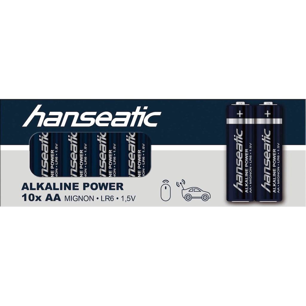 Hanseatic Batterie »25 Stück Batterie Mix Set«, (Spar-Set, 25 St., 1x 10 AA + 1x 10 AAA + 1x 5 2032)