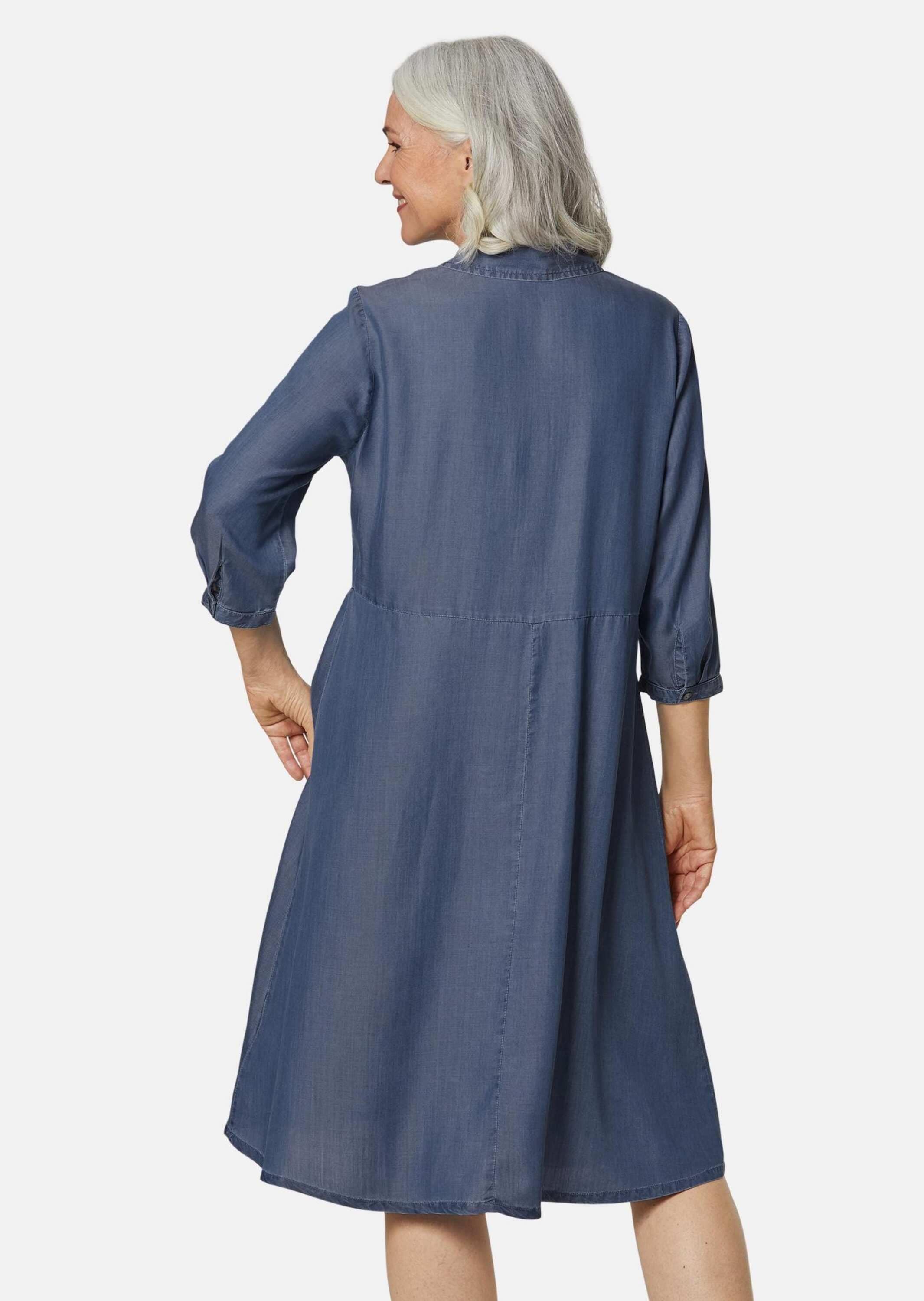 GOLDNER Midikleid »Kleid mit Hemdblusenkragen«