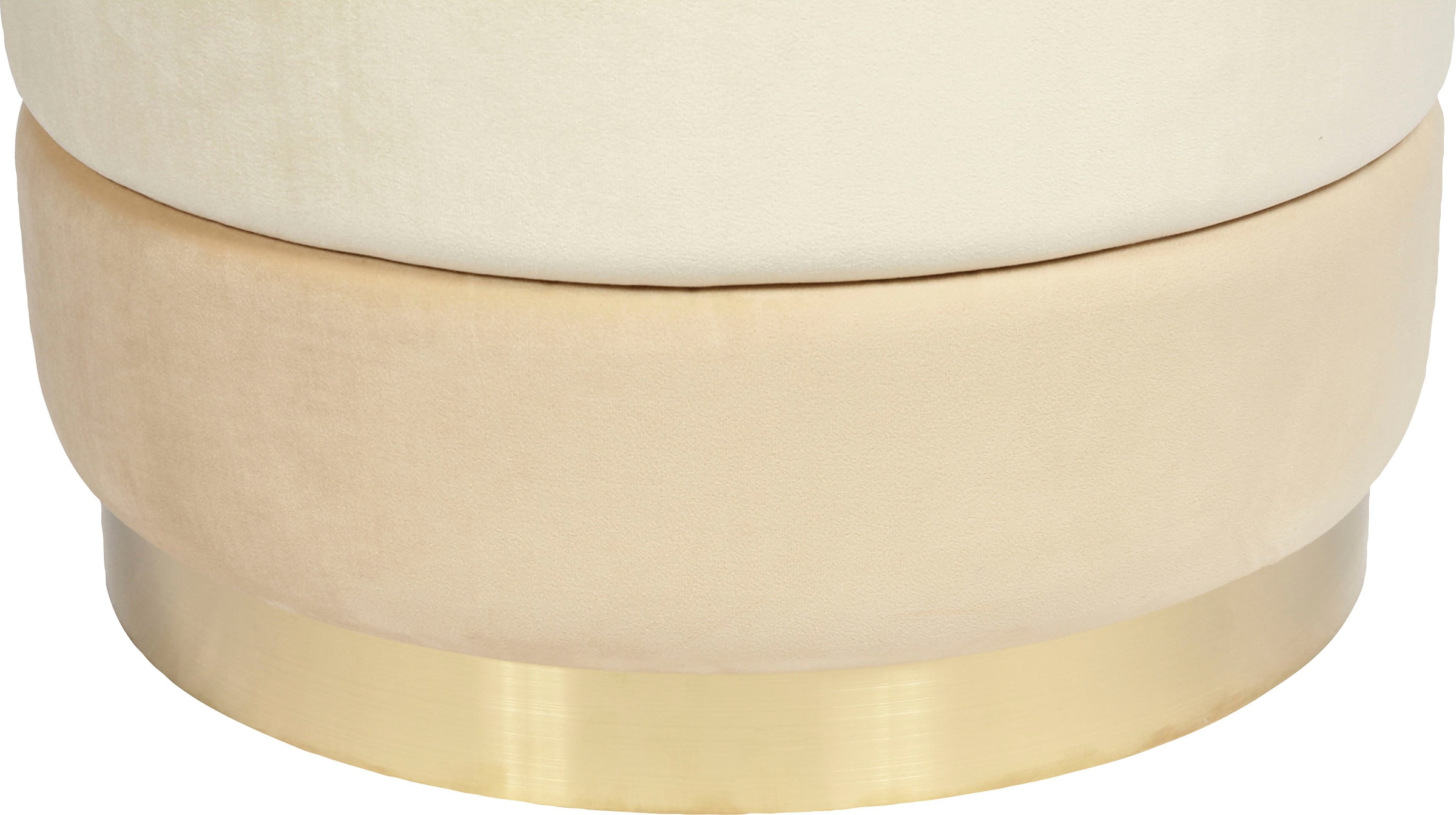 Kayoom Sitzhocker »Hocker Elyse, Edler Touch durch goldenen Sockel«, (1 St.), samtweich, hochwertig, Perfekt aufeinander abgestimmte Farben
