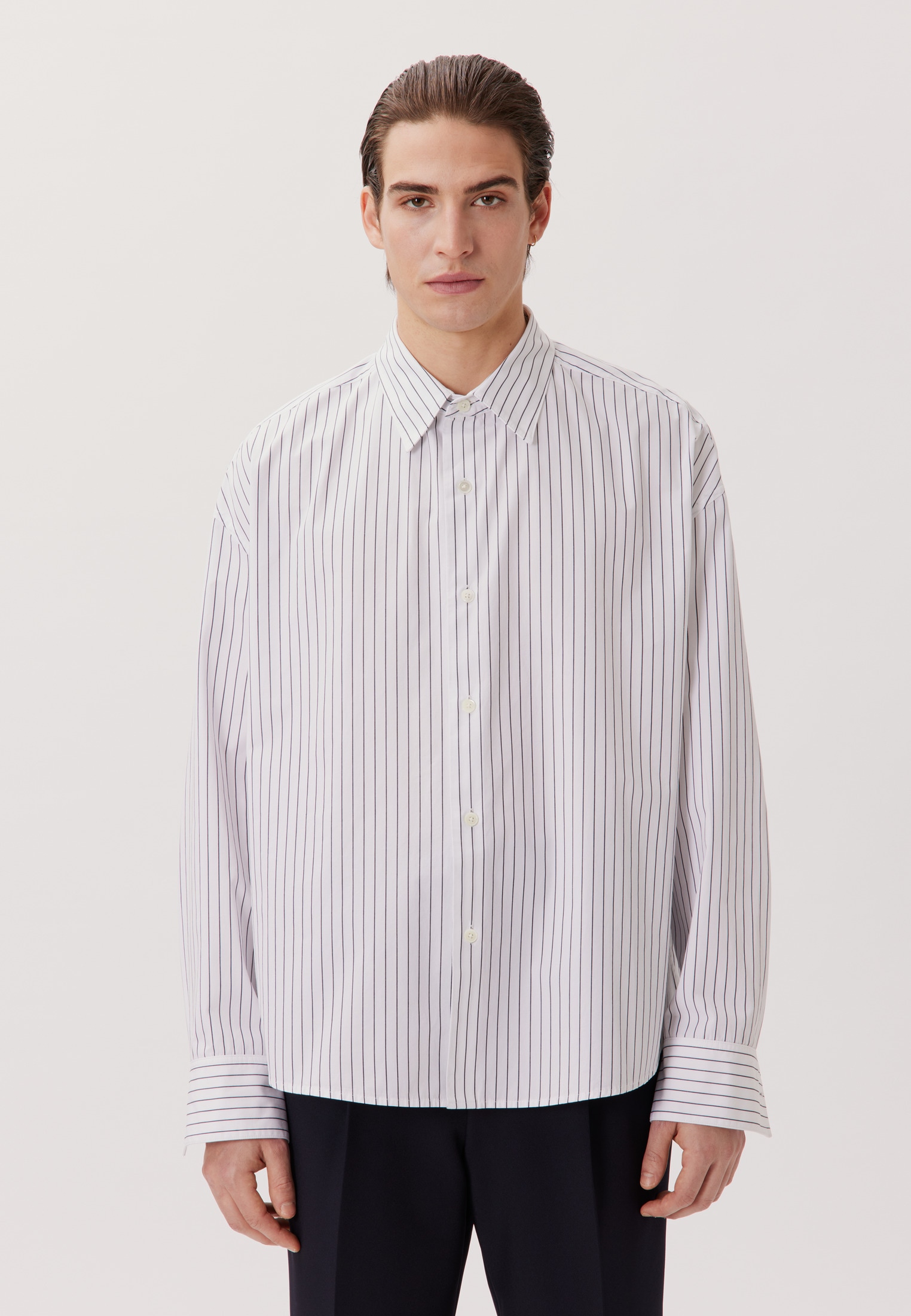 studio seidensticker Businesshemd »Studio« Oversized 1/1 Kentkragen Streifen