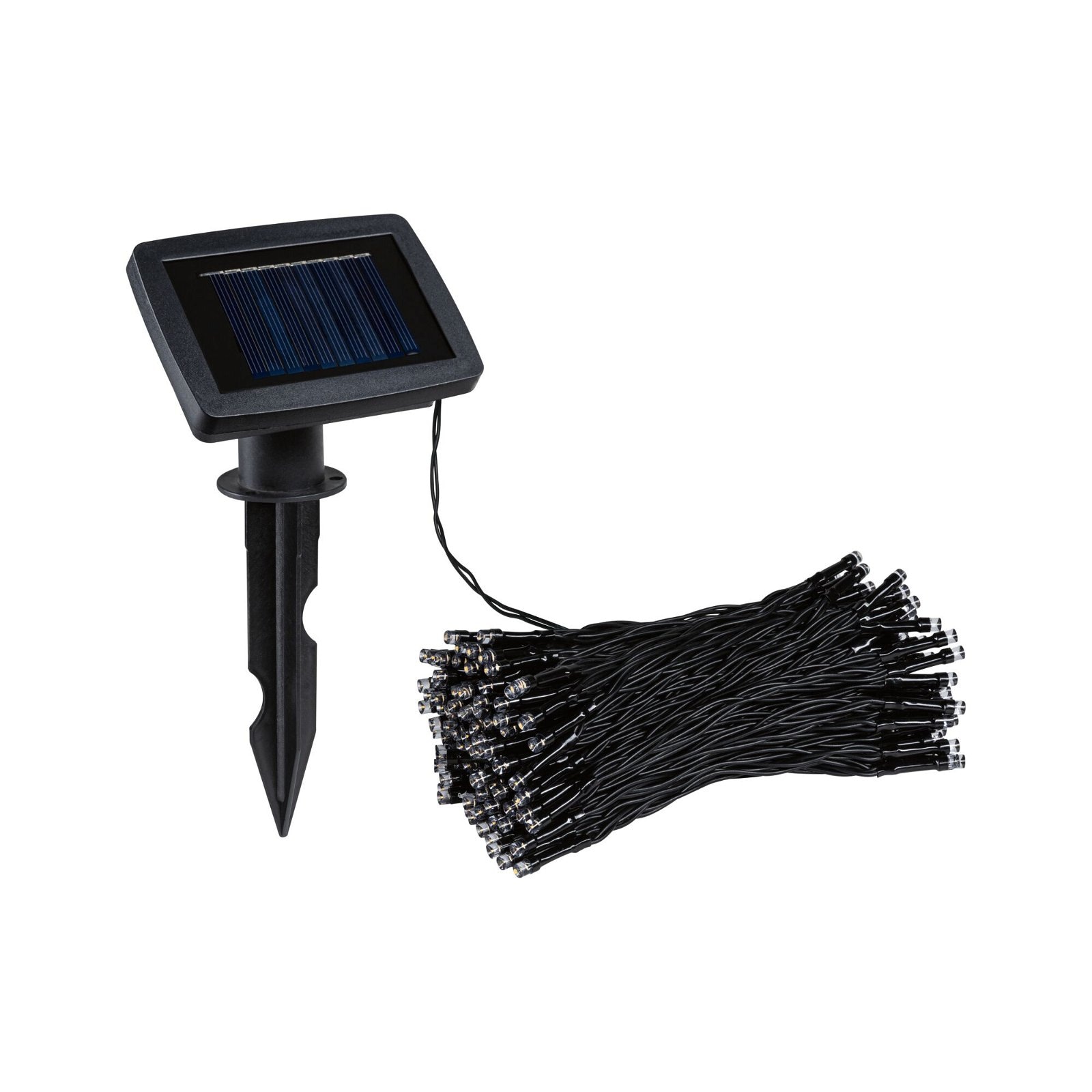 Paulmann LED Gartenstrahler »Solar Lichterkette Aurinka IP44 3000K 0lm/m Schwarz«, 200 flammig