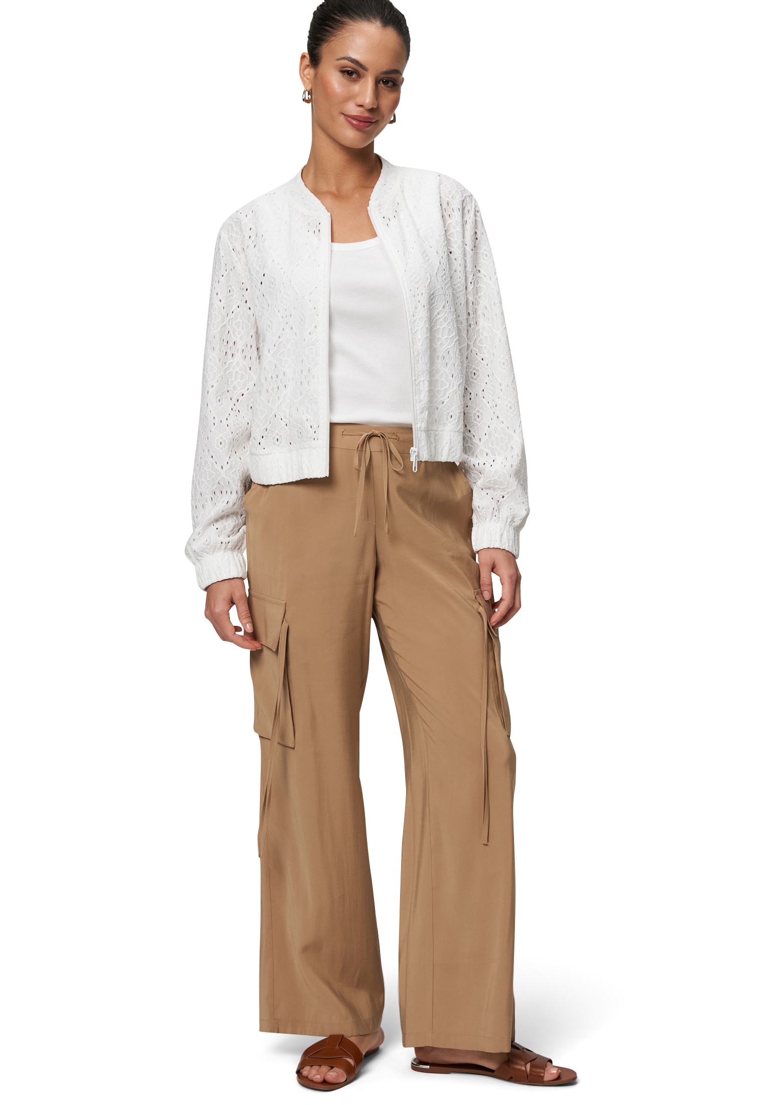Zero Jackenblazer »Jacke mit Lochstickerei«