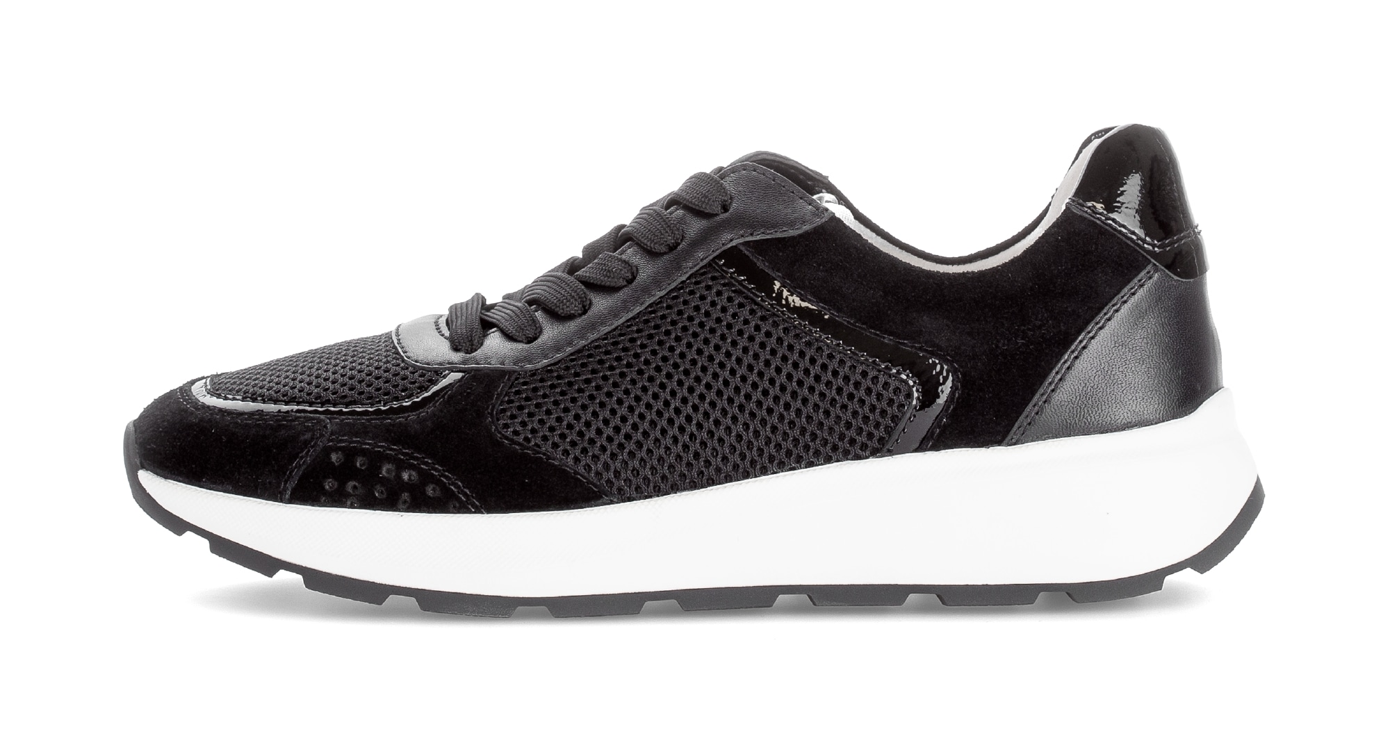 Gabor Keilsneaker  , Freizeitschuh, Halbschuh, Schnürschuh, Kontrastbesatz an der Ferse