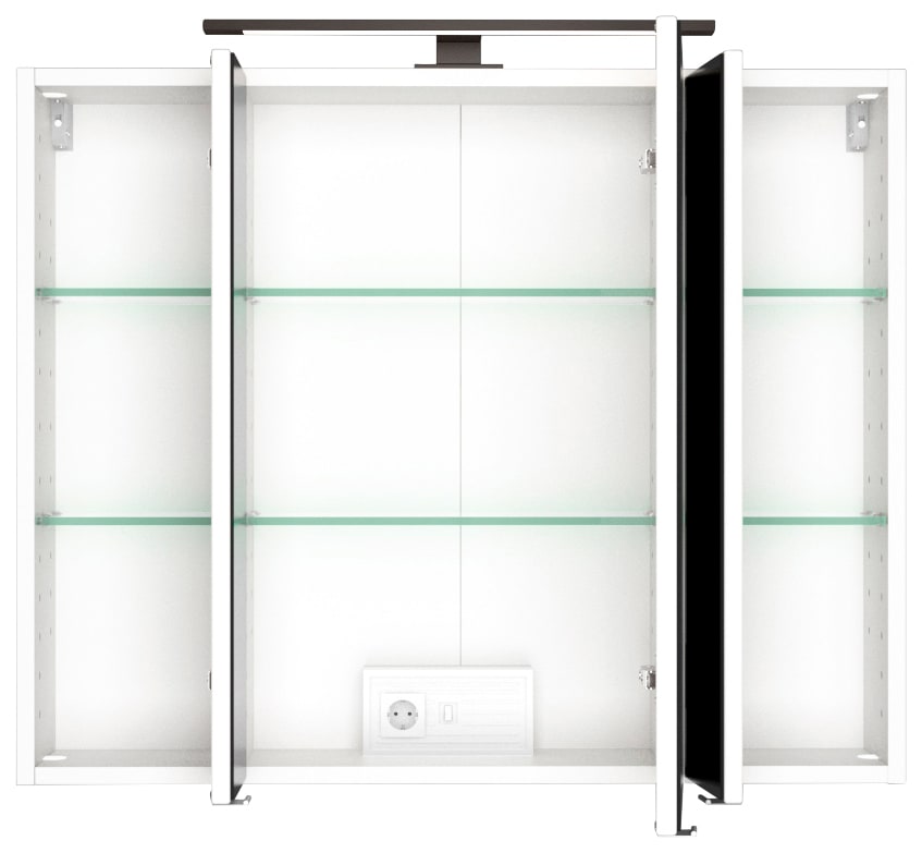 HELD MÖBEL Spiegelschrank »Luena«, Breite | online cm, mit drei bestellen Spiegeltüren UNIVERSAL 3D-Effekt, 80 dank