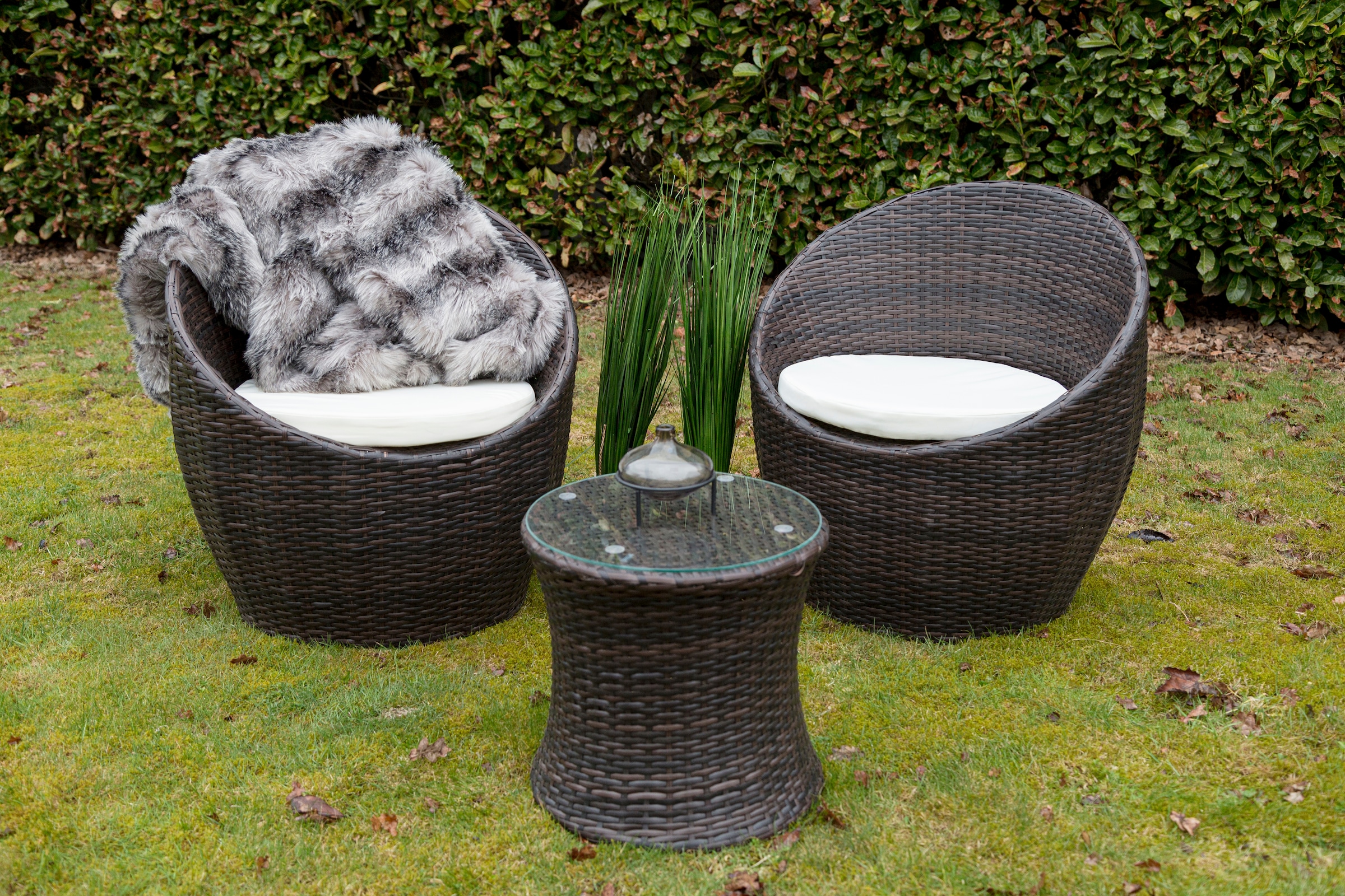 my Flair Gartenlounge-Set, (3 tlg.), 2 Stühle, 1 Tisch