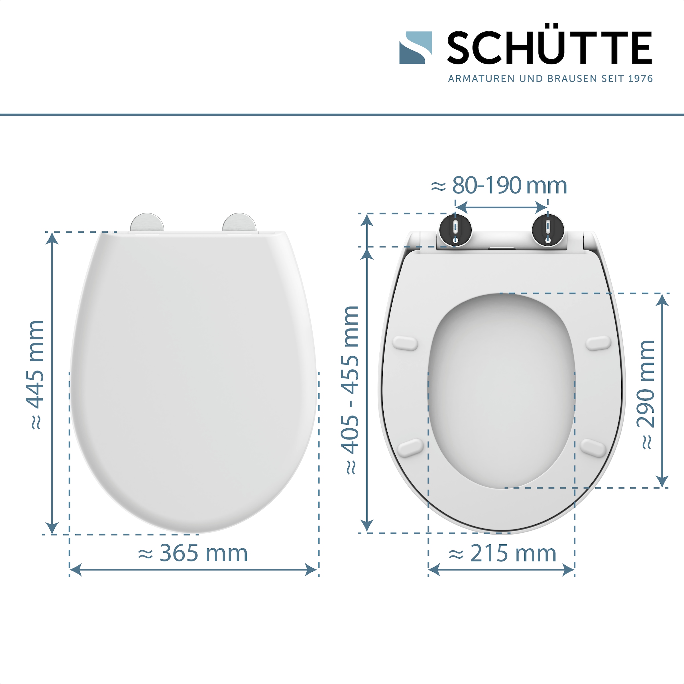 Schütte WC-Sitz »WHITE PREMIUM« Thermoplast, Absenkautomatik, Schnellverschluss, belastbar bis 300 kg