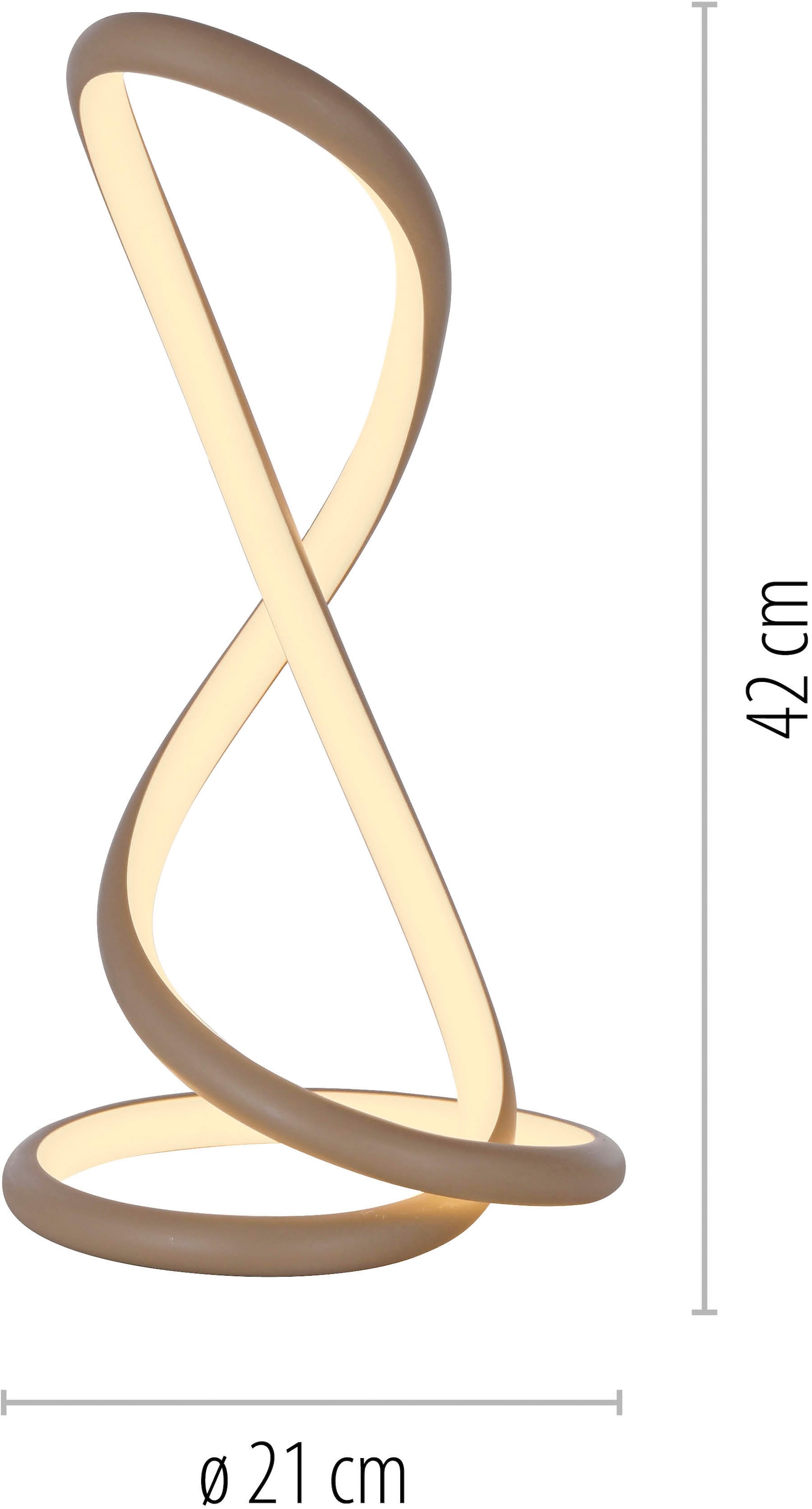 Paul Neuhaus LED Tischleuchte »TWIST« LED-Board 1 Stk. Warmweiß Schnurdimmer
