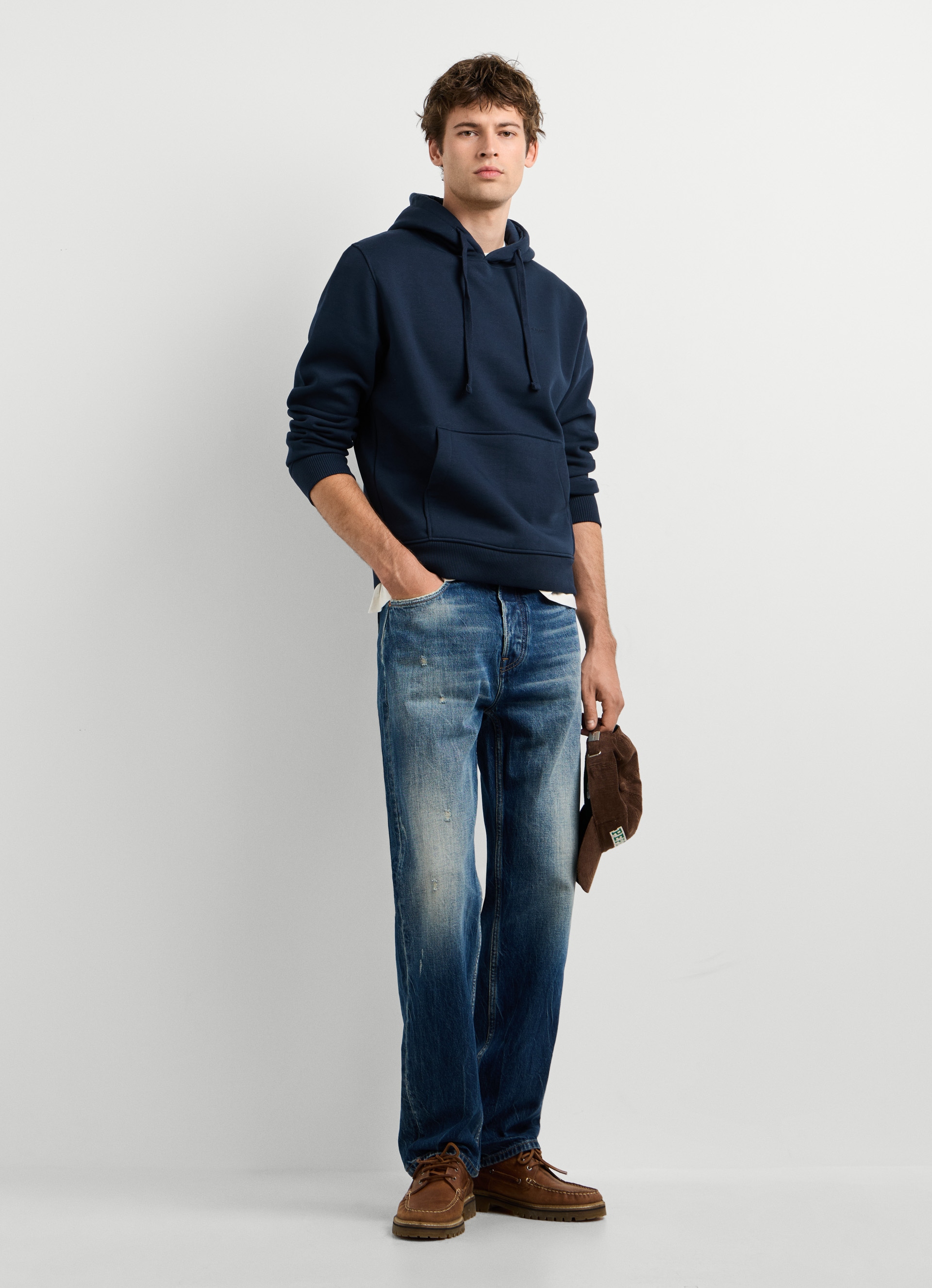 Pepe Jeans Hoodie »JEFFERSON HOODY«, mit Logostickerei, Baumwollmix
