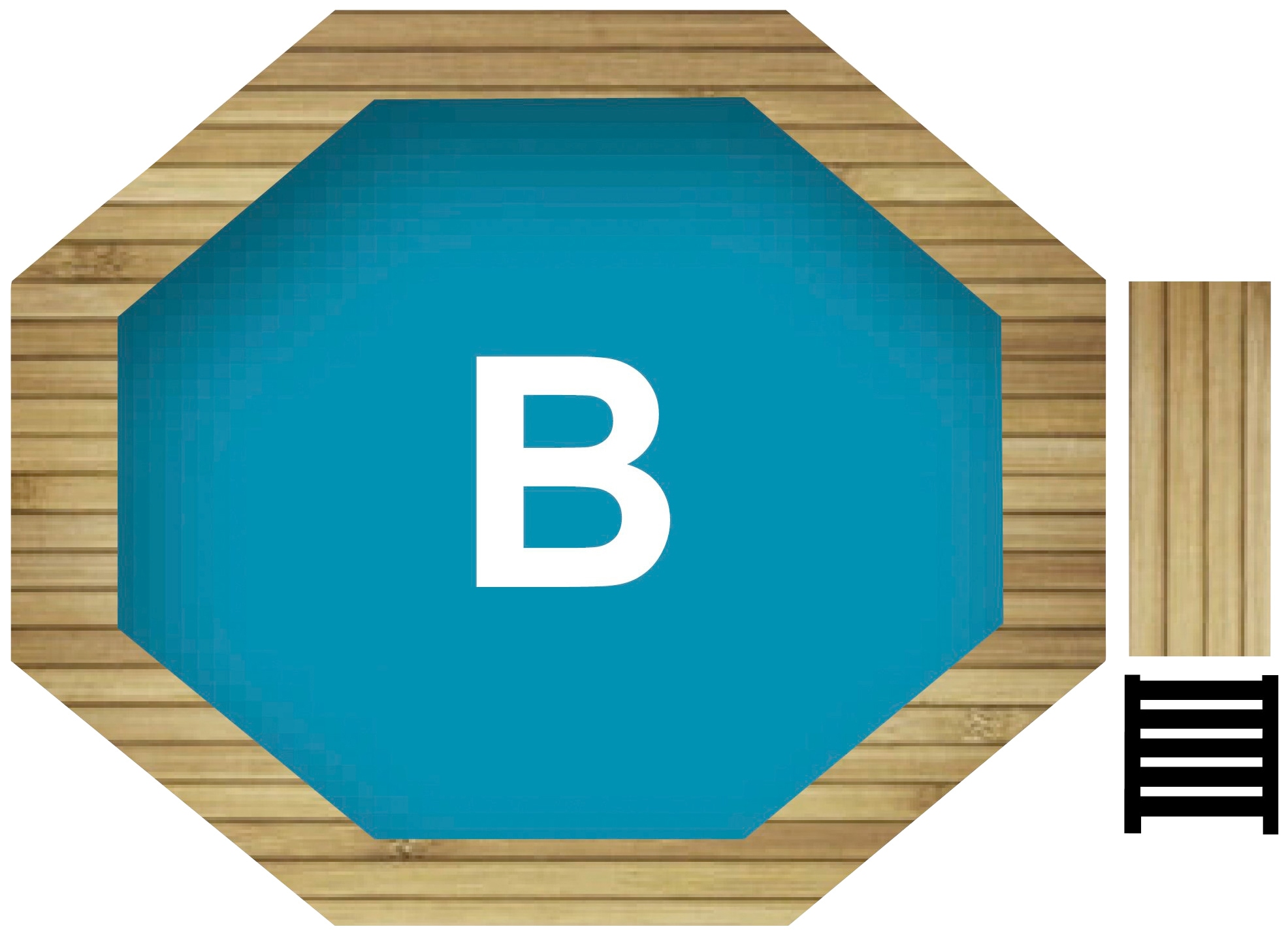 Karibu Achteckpool »TOSCANA Set B ØxH: 428x124 cm« 38 mm kesseldruckimprägniertes Fichtenholz