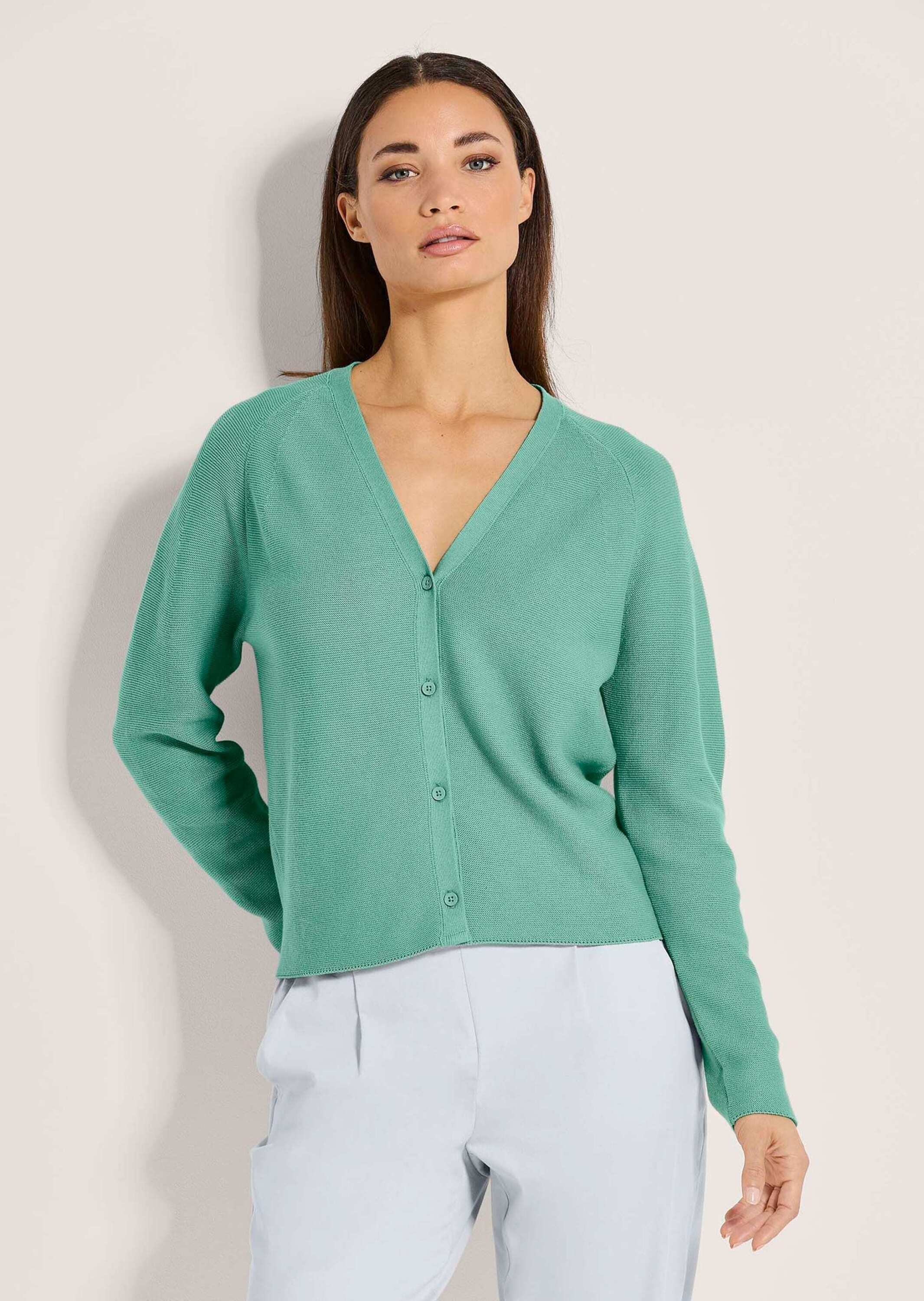 MADELEINE Strickjacke »Strickjacke Strickjacke mit V-Ausschnitt«