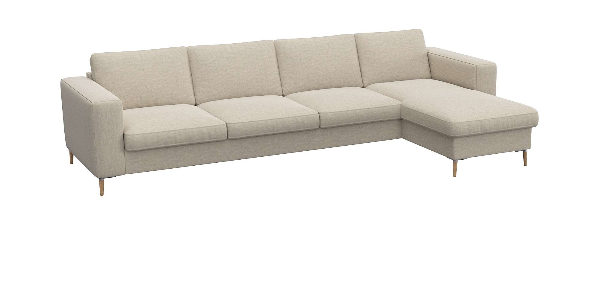 FLEXLUX Ecksofa »Fiore, super Sitzkomfort durch Kaltschaum im Sitz, L-Form«, breite Armlehnen, Füße Alu+ Eiche