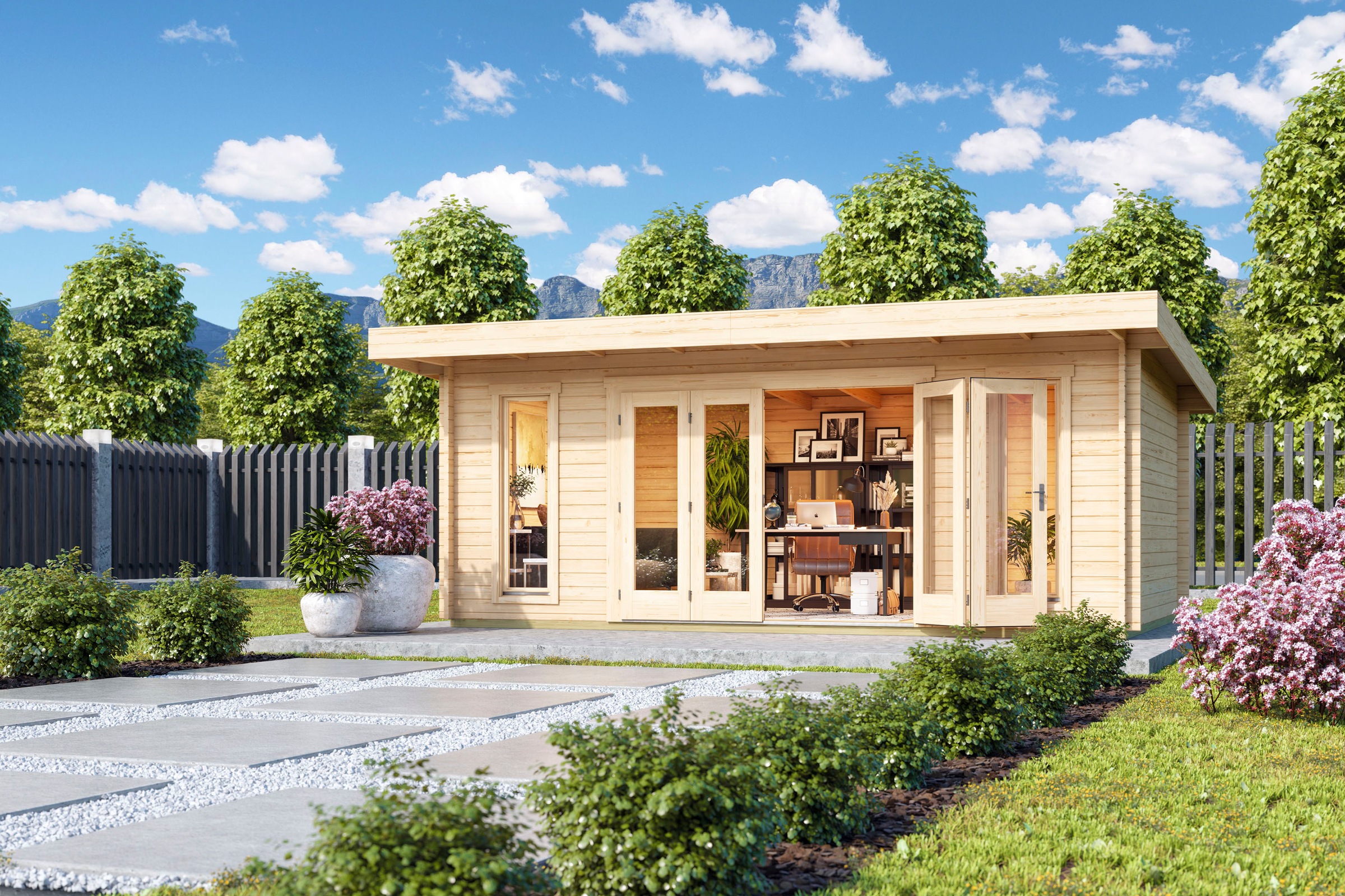 LASITA MAJA Gartenhaus »SUSSEX«, (Set, inkl. Fussbodenbretter zum verlegen)