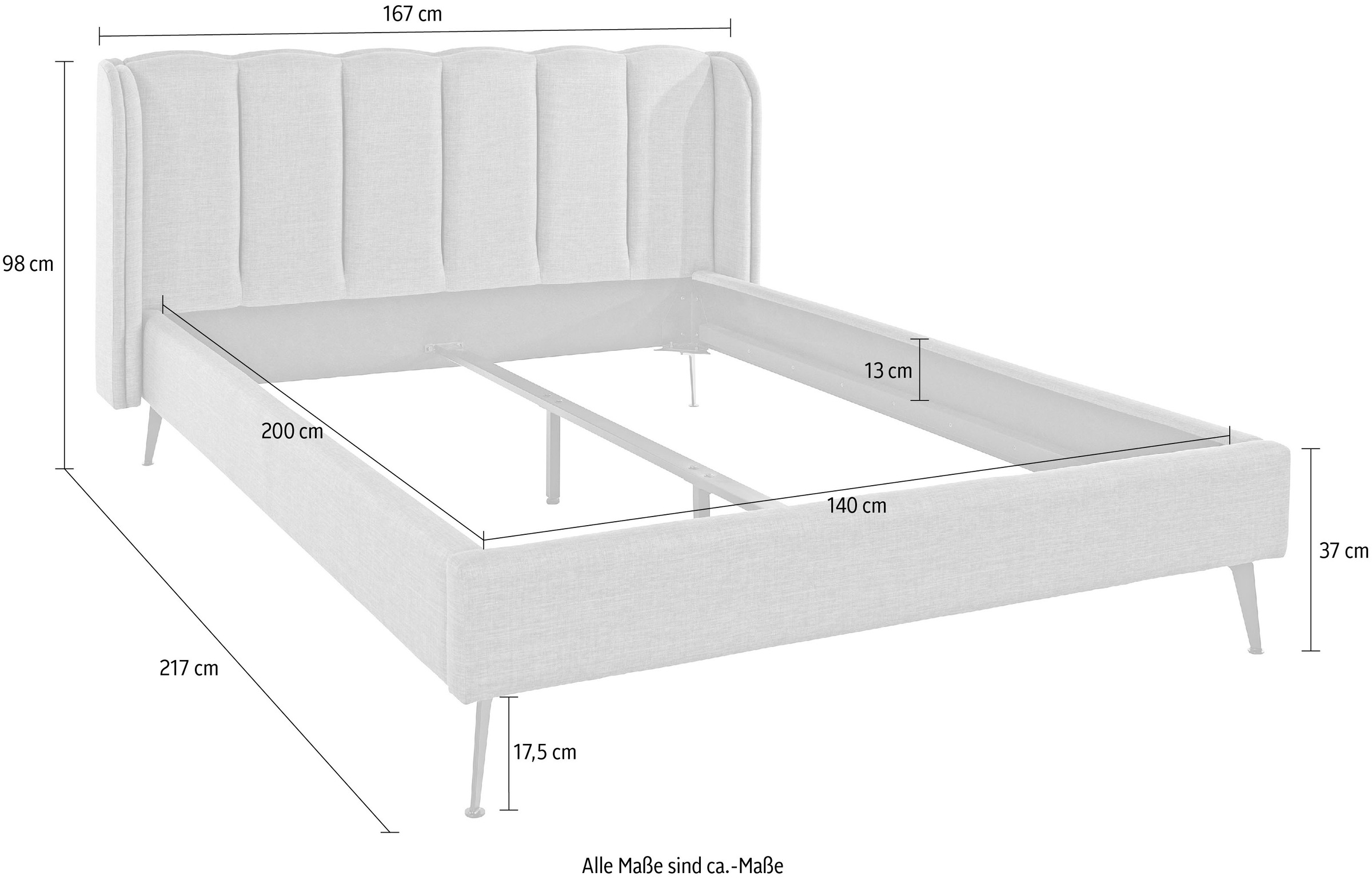 LeGer Home by Lena Gercke Polsterbett »Dorly« auch in Bouclé, in zwei Breiten