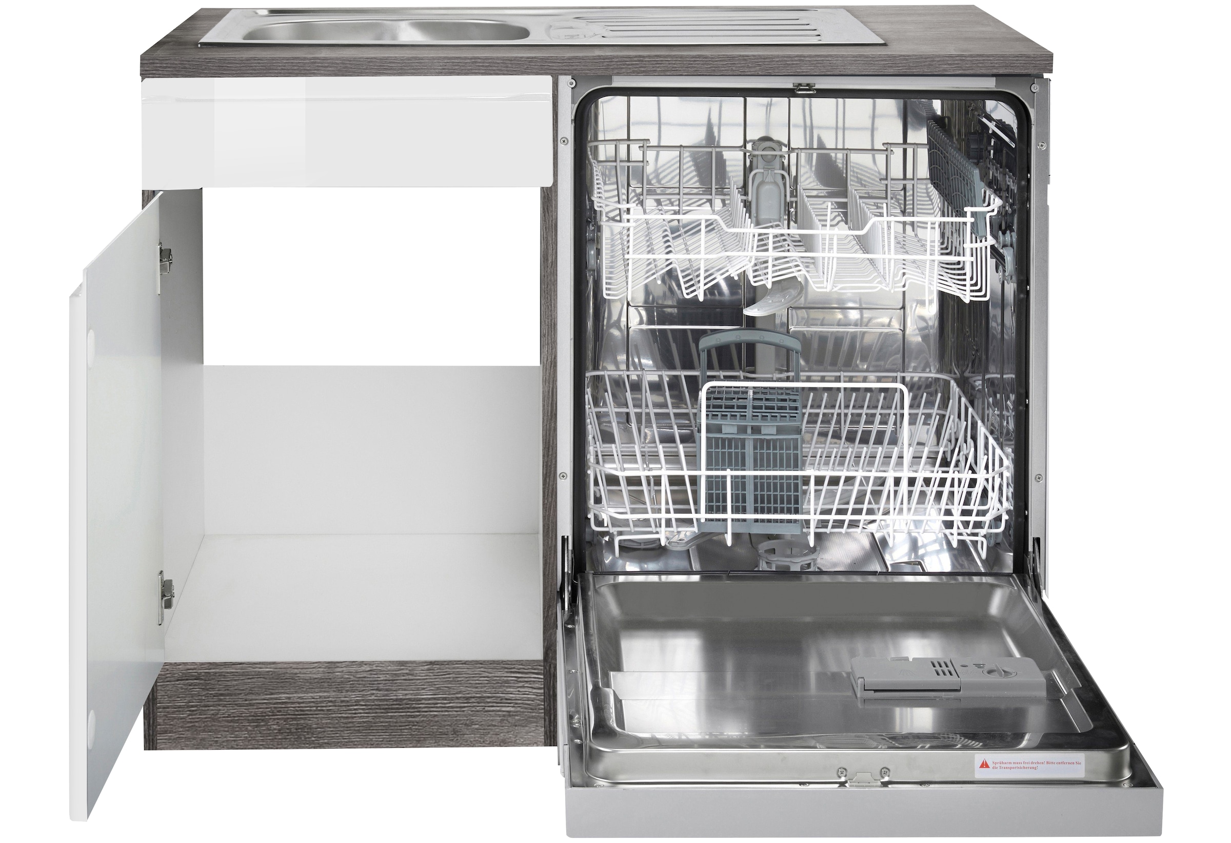 KOCHSTATION Spülenschrank »KS-Virginia«, 110 cm breit, inklusive Einbauspüle