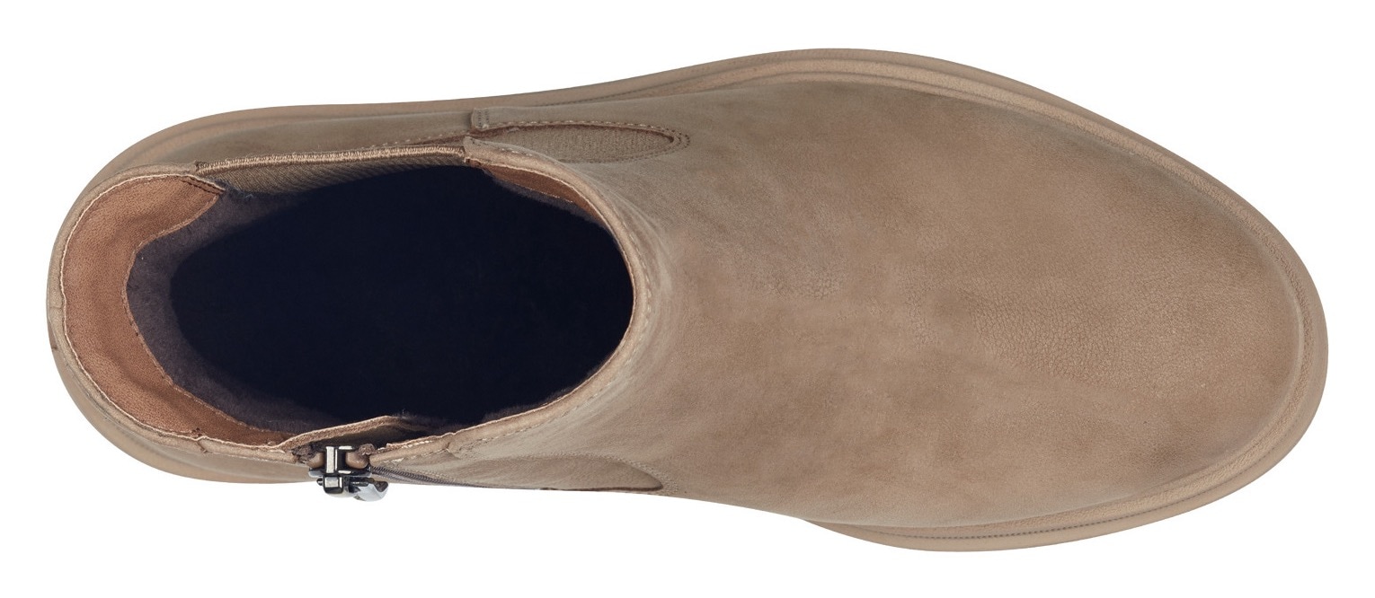 Tamaris Chelseaboots, Blockabsatz, Combat-Boots, Stiefelette mit Stretcheinsatz