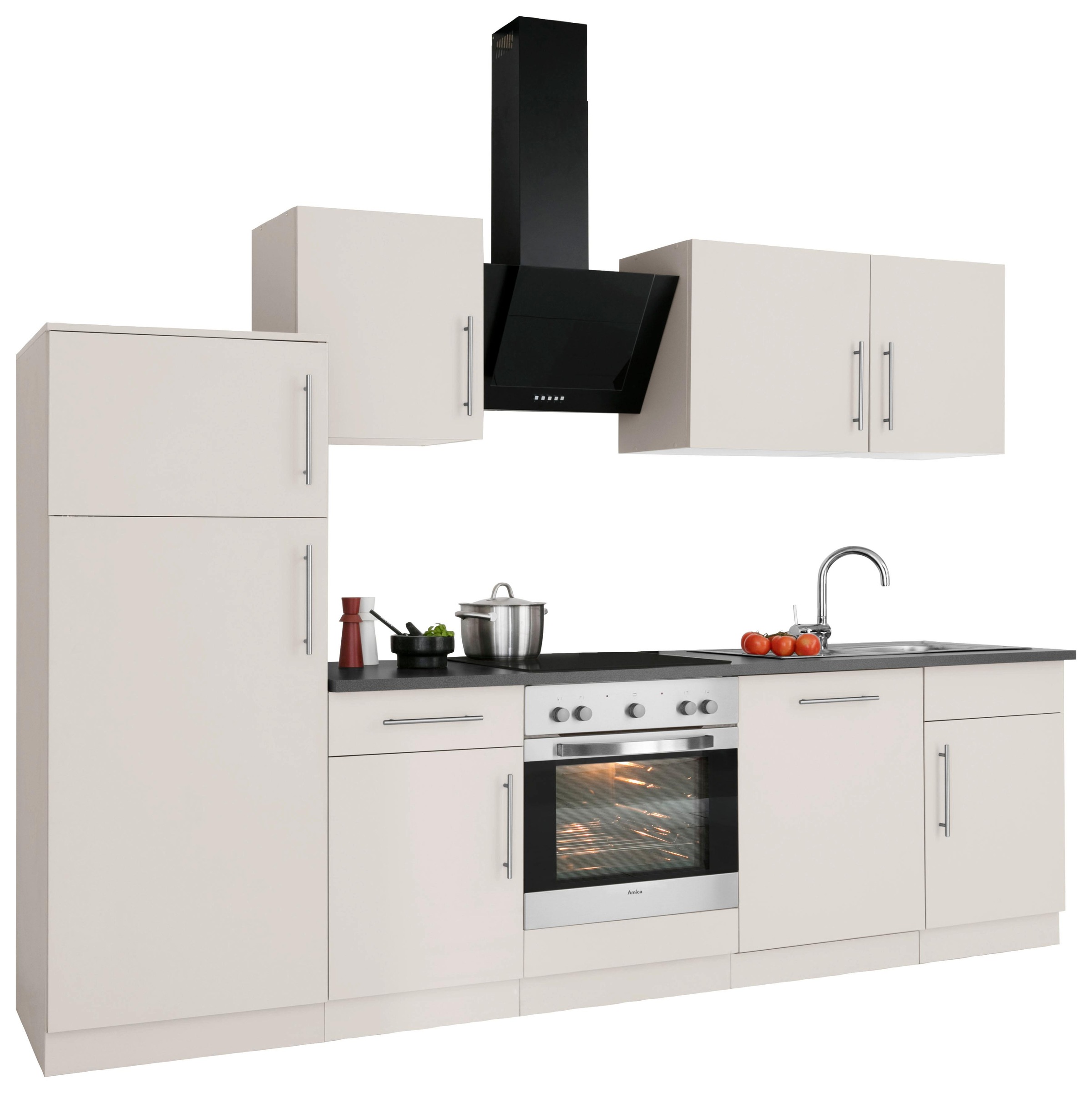 wiho Küchen Küchenzeile »Cali«, mit E-Geräten, Breite 280 cm