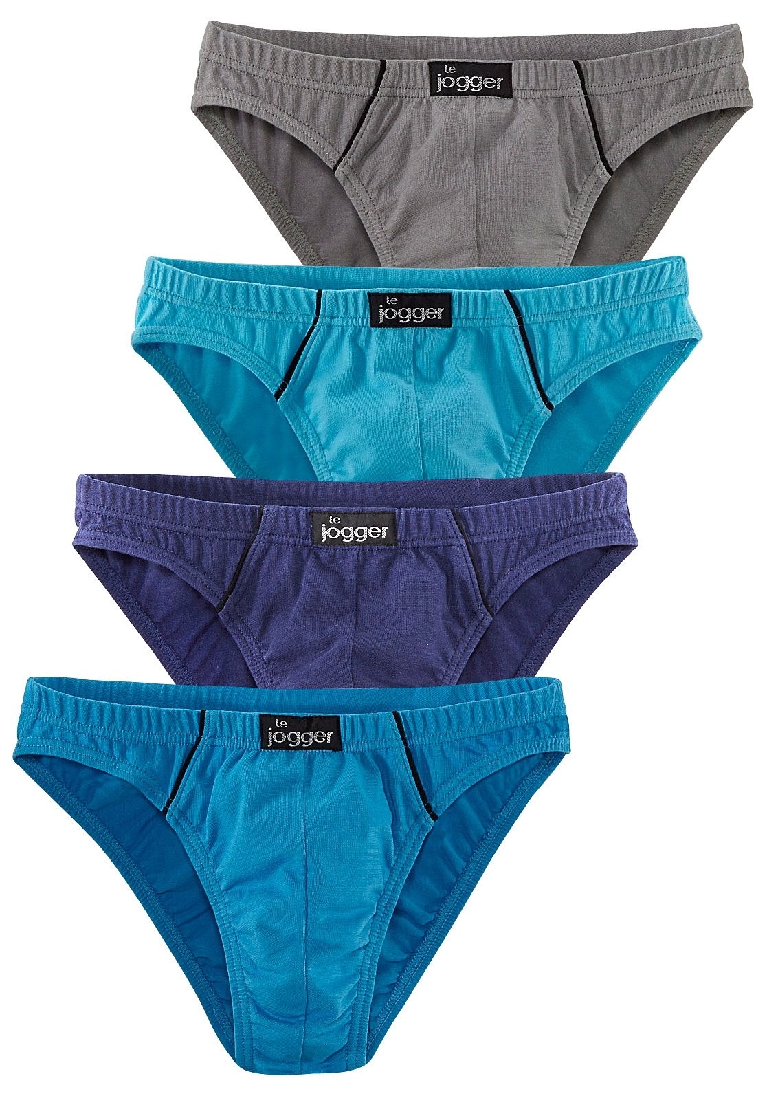 schöne Farben ♕ Form, St.), Pipings mit le jogger® kontrastfarbenen (Packung, bei 4 Minislip, knappe