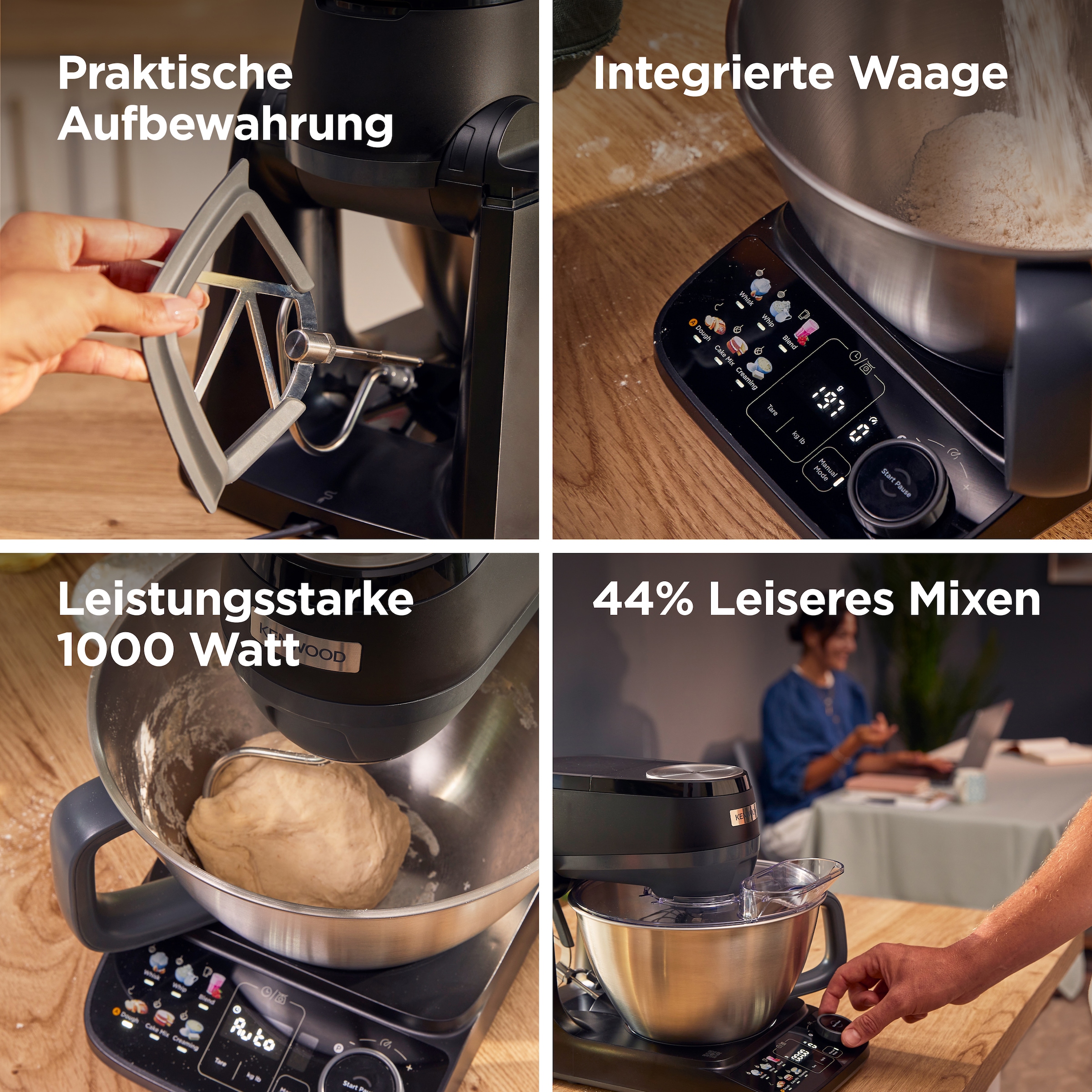 Kenwood Küchenmaschine »Multi Tasker KHC40.080BK« 4,3 L, Zerkleinerer, Entsafter, Mixer, Fleischwolf