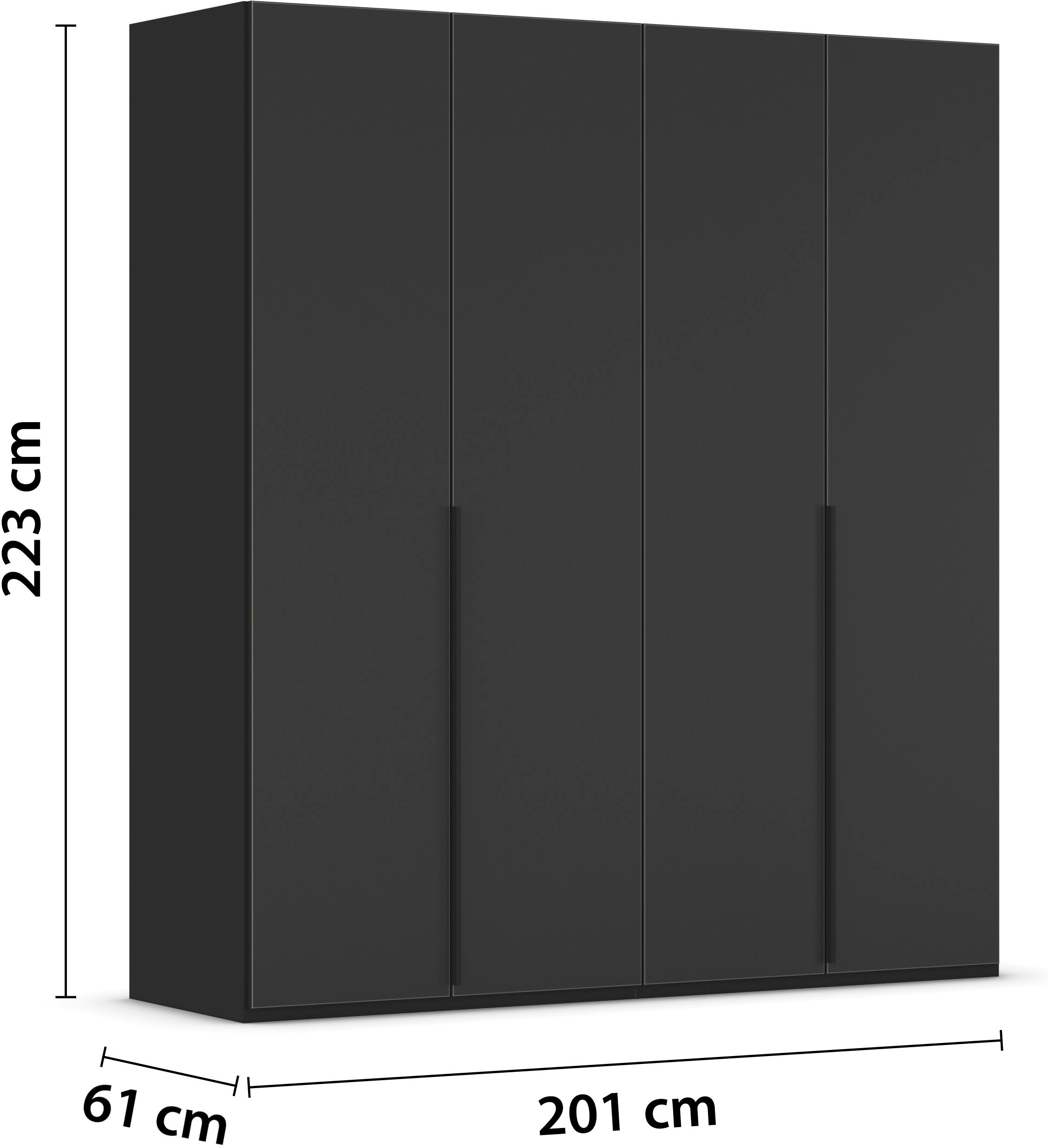 LeGer Home by Lena Gercke Kleiderschrank »Schrank Garderobe Ankleide Schlafzimmer Flur Serina«, (in 3 verschiedenen Ausstattungen BASIC/CLASSIC/PREMIUM), in 6 Breiten (101 - 401 cm) mit Front Glas oder Dekor MADE IN GERMANY
