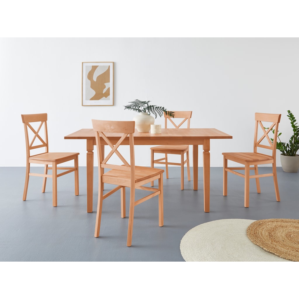 Home affaire Essgruppe »Jena«, (Set, 5 tlg., Set Ausziehtisch)