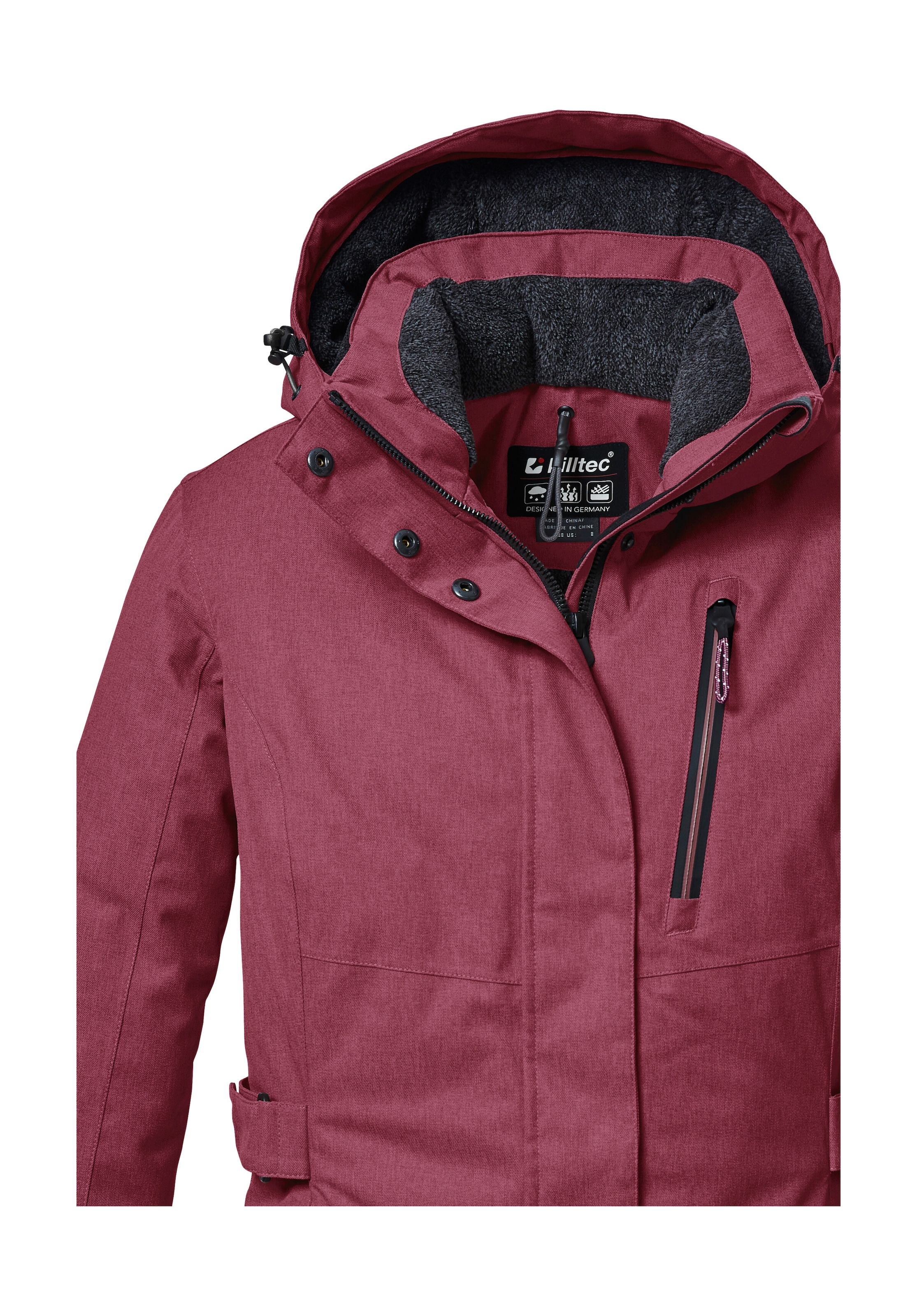 Killtec Parka »KOW 303 WMN PRK«, Wasserdichter, atmungsaktiver Damenparka mit abnehmbarer Kapuze