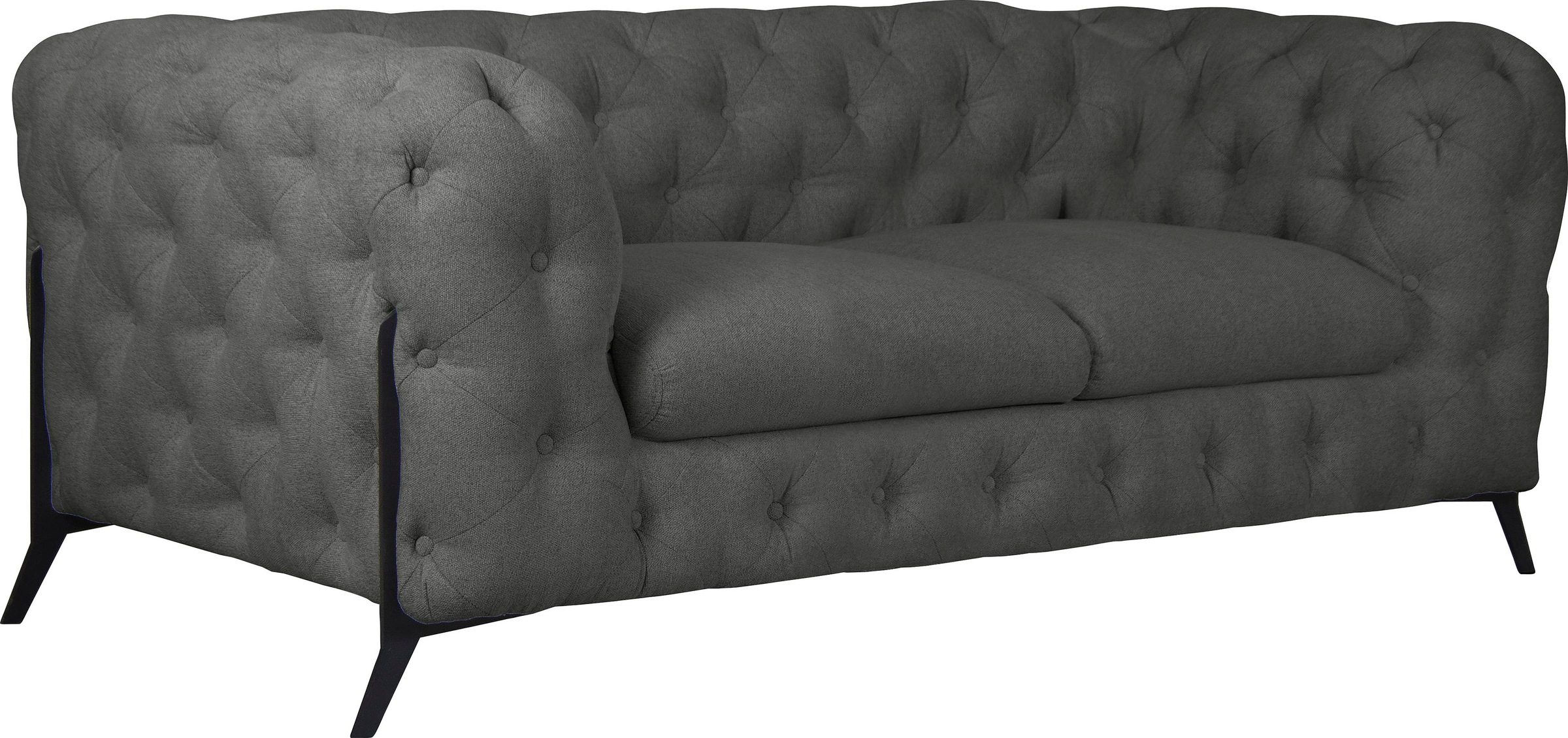 Leonique Chesterfield-Sofa »Amaury«, aufwändige Knopfheftung, moderne Chesterfield Optik, Fußfarbe wählbar