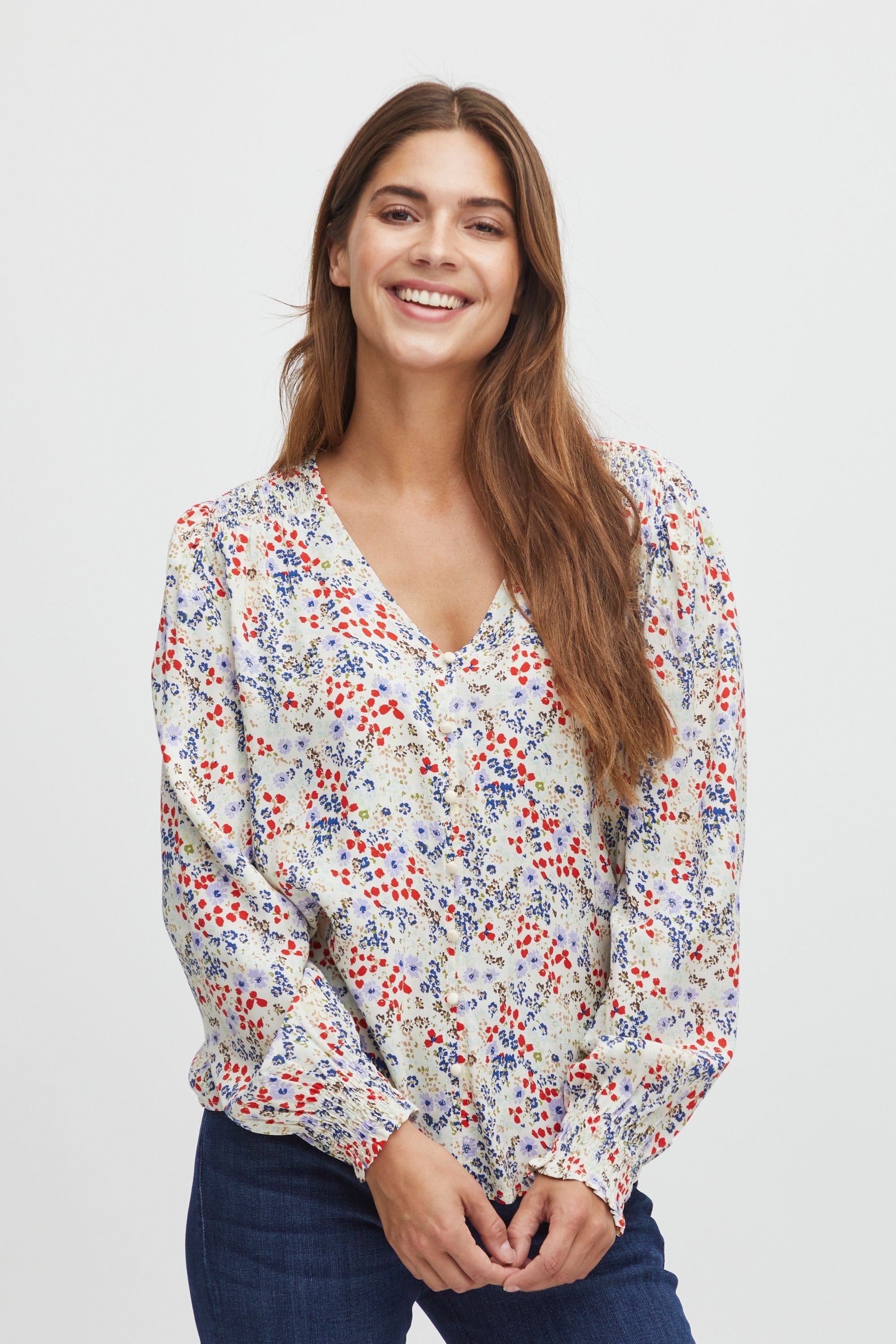fransa Langarmbluse »Langarmbluse FRFlowy«