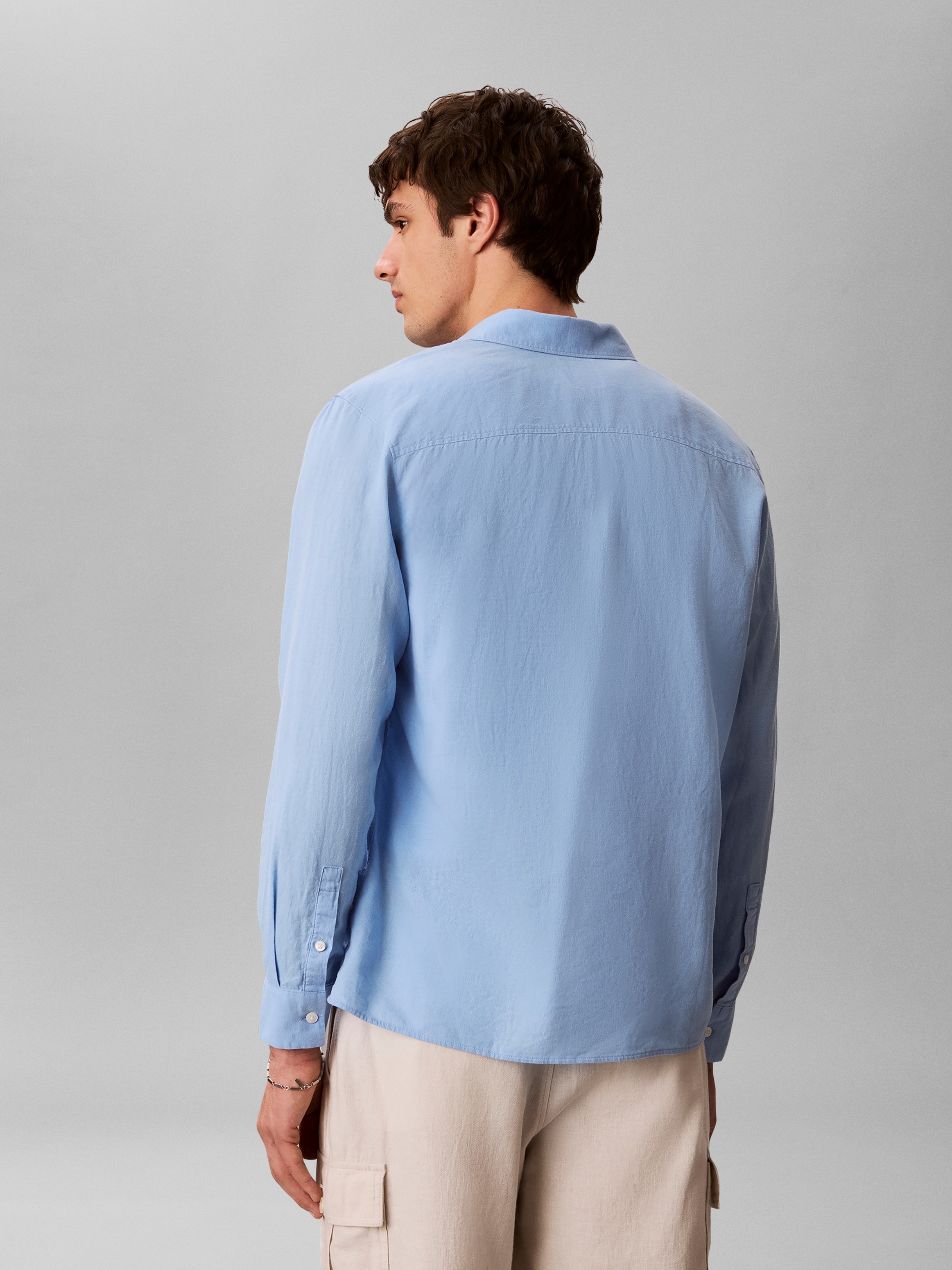 Calvin Klein Leinenhemd »SOLID LINEN CLASSIC« Kentkragen, Regular Fit, Leinen-Viskosemix