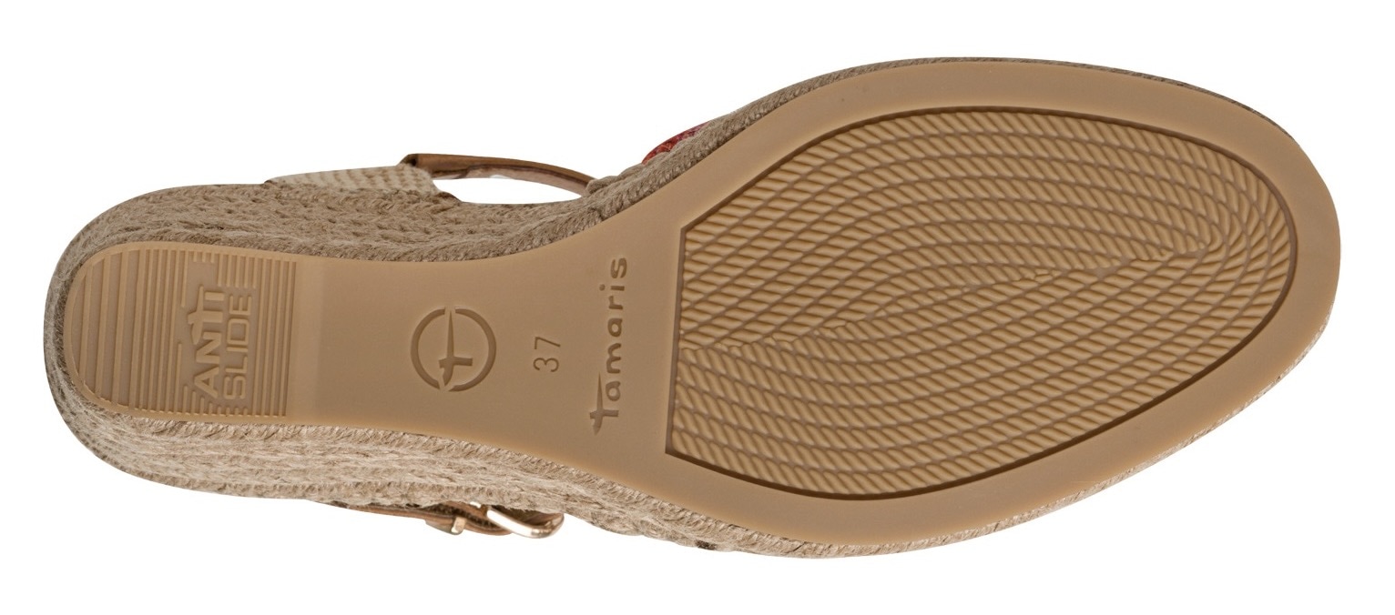 Tamaris Keilsandalette  , Plateau, Sommerschuh mit geschlossenem Zehenbereich