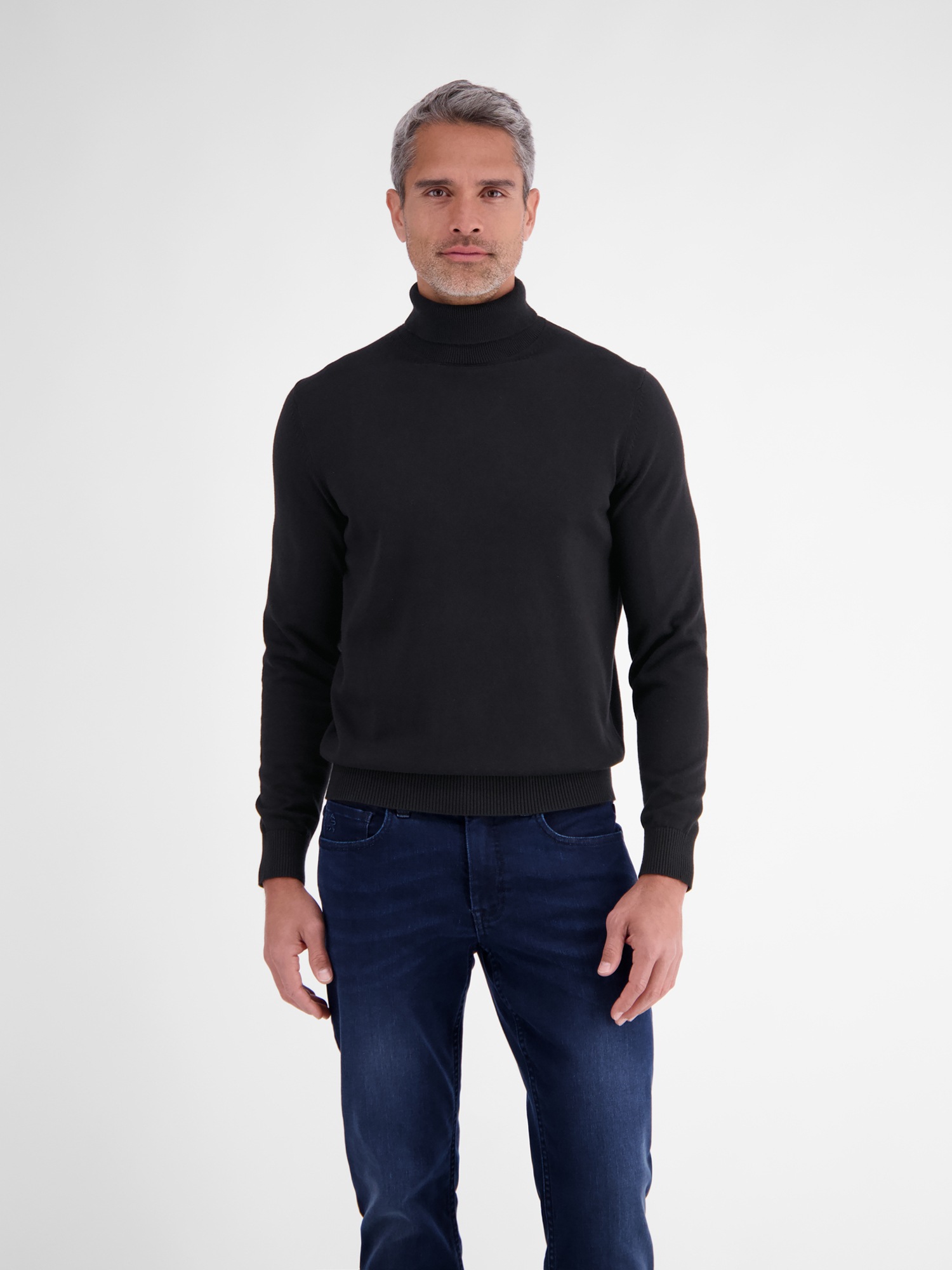 LERROS Rollkragenpullover »Rollkragenpullover mit Rippbündchen aus reiner Baumwolle«