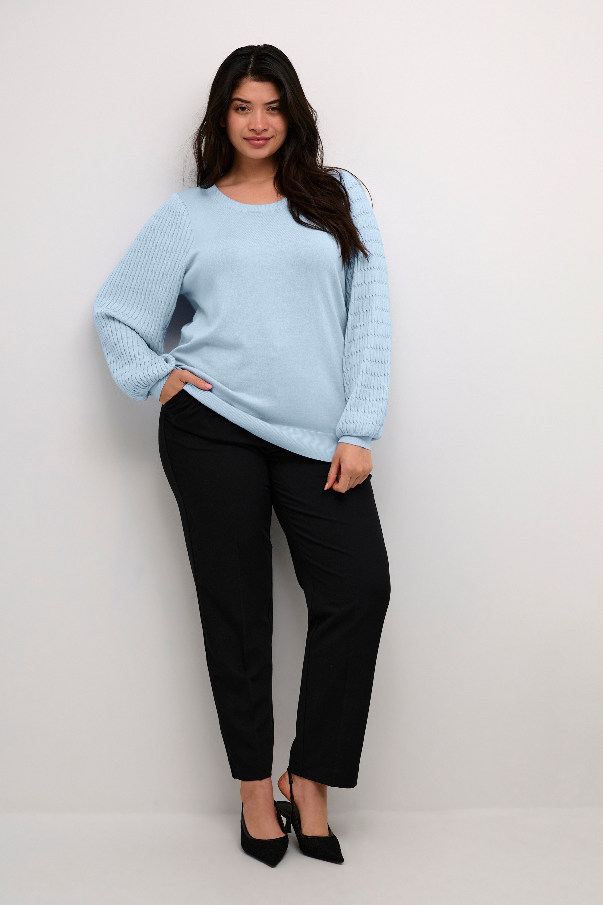 KAFFE Curve Strickpullover »Damen Strickpullover KClini«