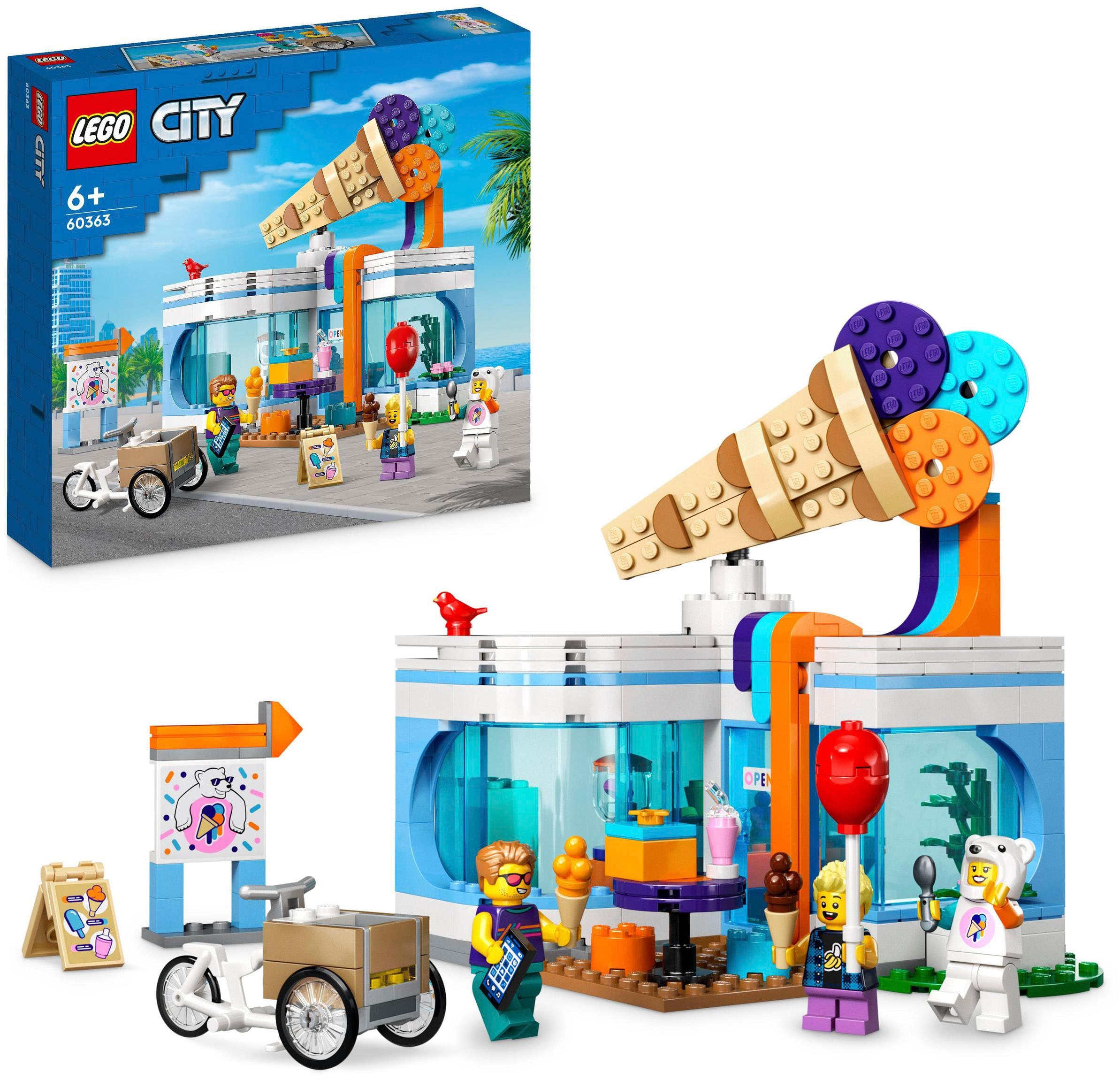 LEGO® Konstruktionsspielsteine »Eisdiele (60363), LEGO® City«, (296 St.), Made in Europe