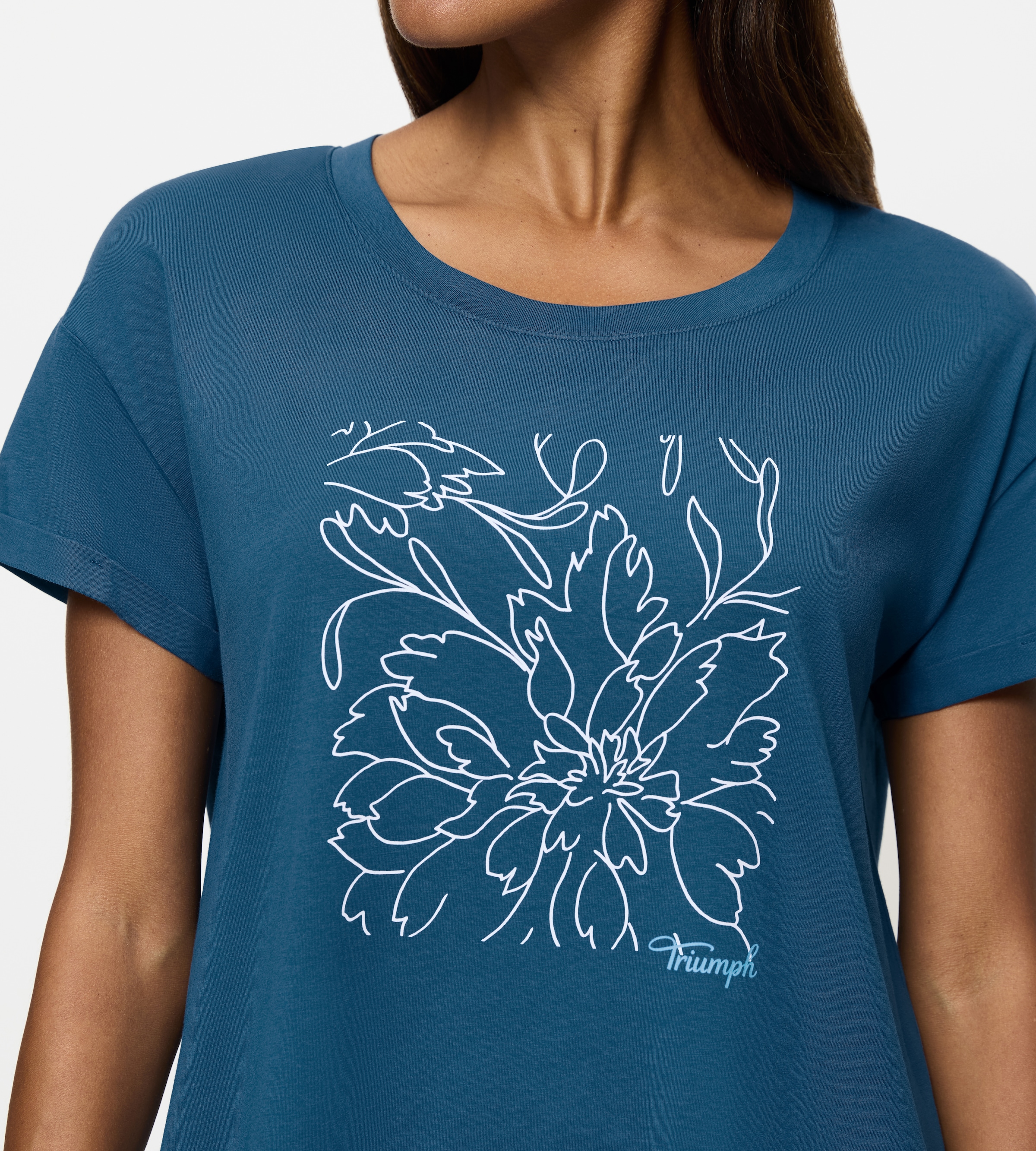 Triumph Nachthemd »Nightdresses NDK X 01«, floraler Print vorn, Rundhals