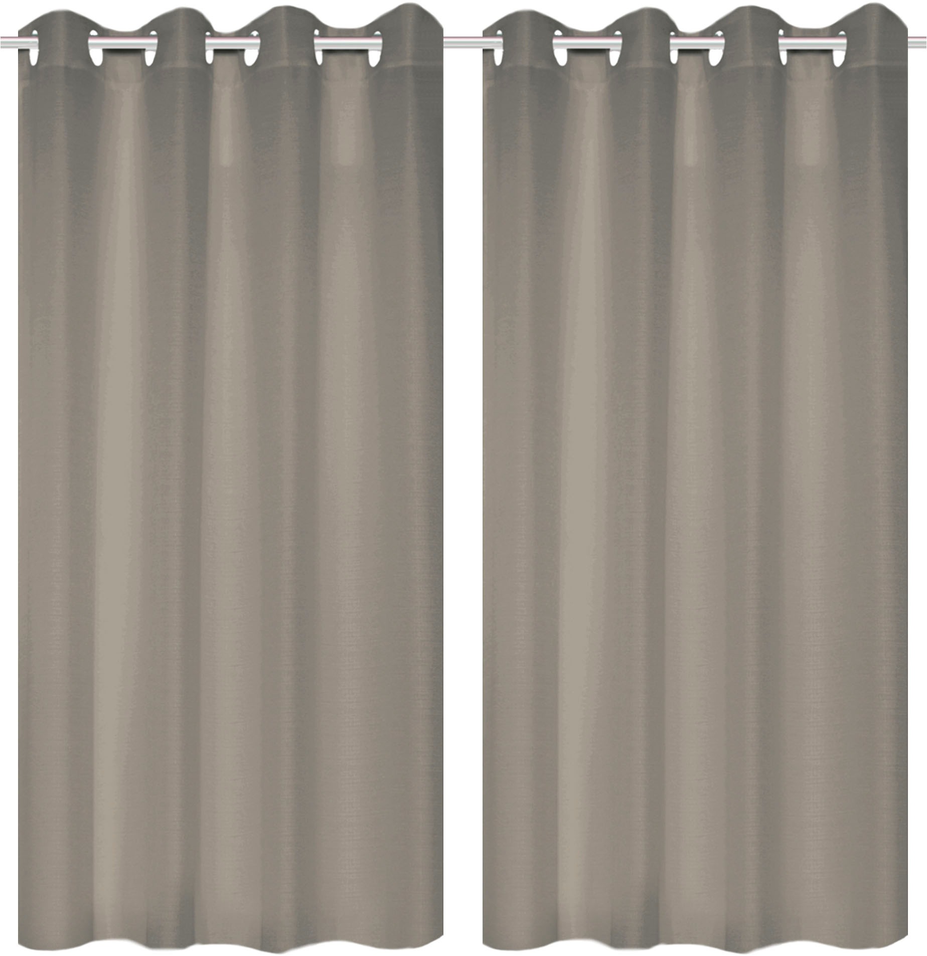 Home Basics Vorhang »BENOGA 2er SET« Ösen 2 Stk. tlg. SET, Ösenschal, Uni, Dekostruktur