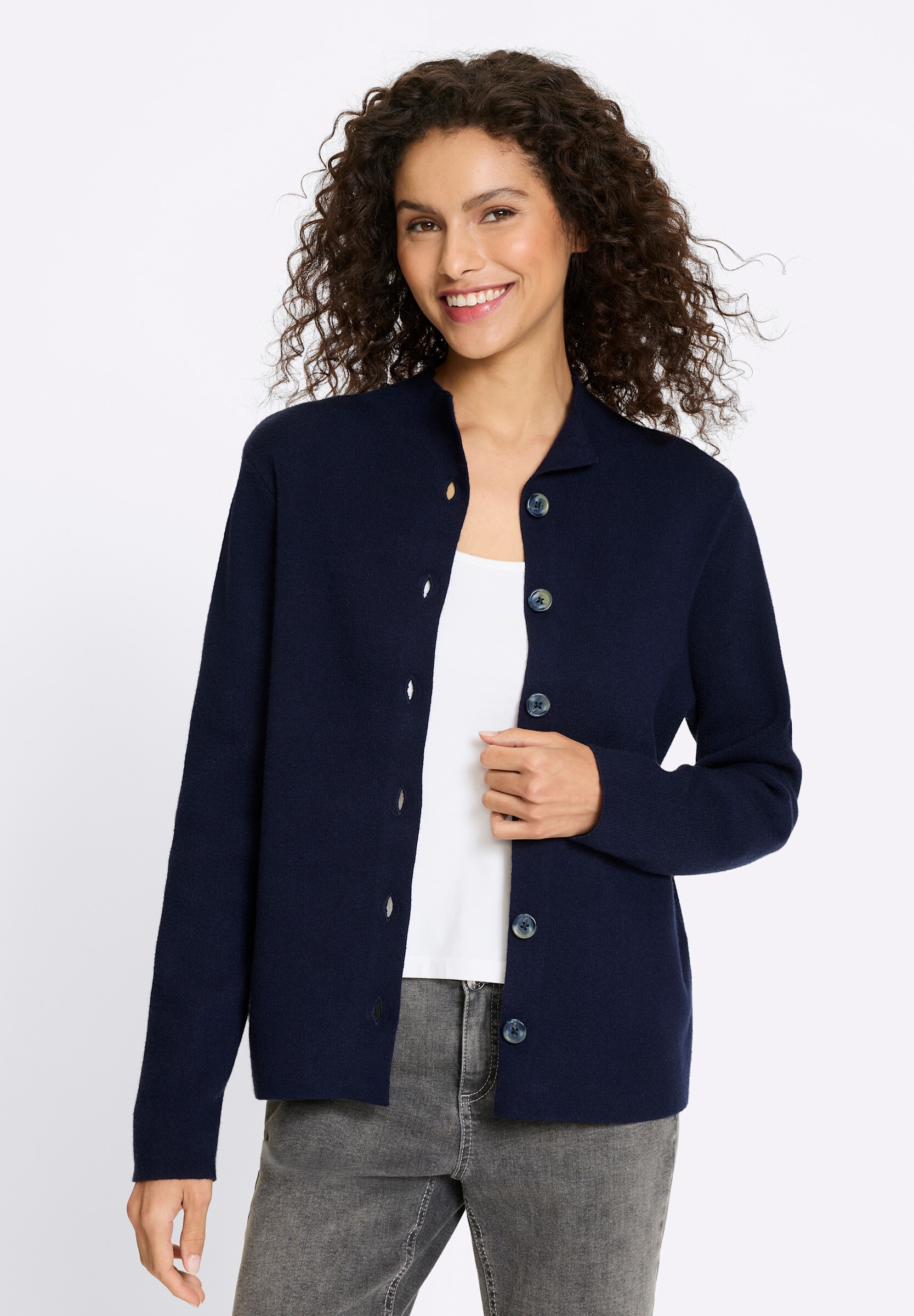 heine Strickjacke »Cardigan Cardigan mit Stehkragen«