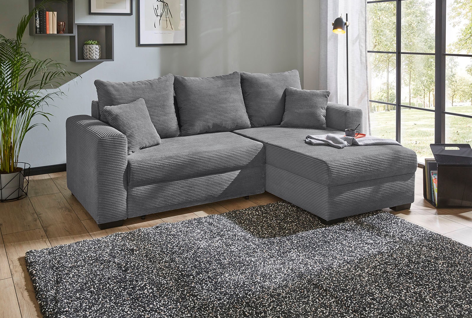 Jockenhöfer Gruppe Ecksofa »Elmau, L-Form, Breite 235cm«, inkl. Bettfunktion, Bettkasten, Ottomane links/rechts montierbar
