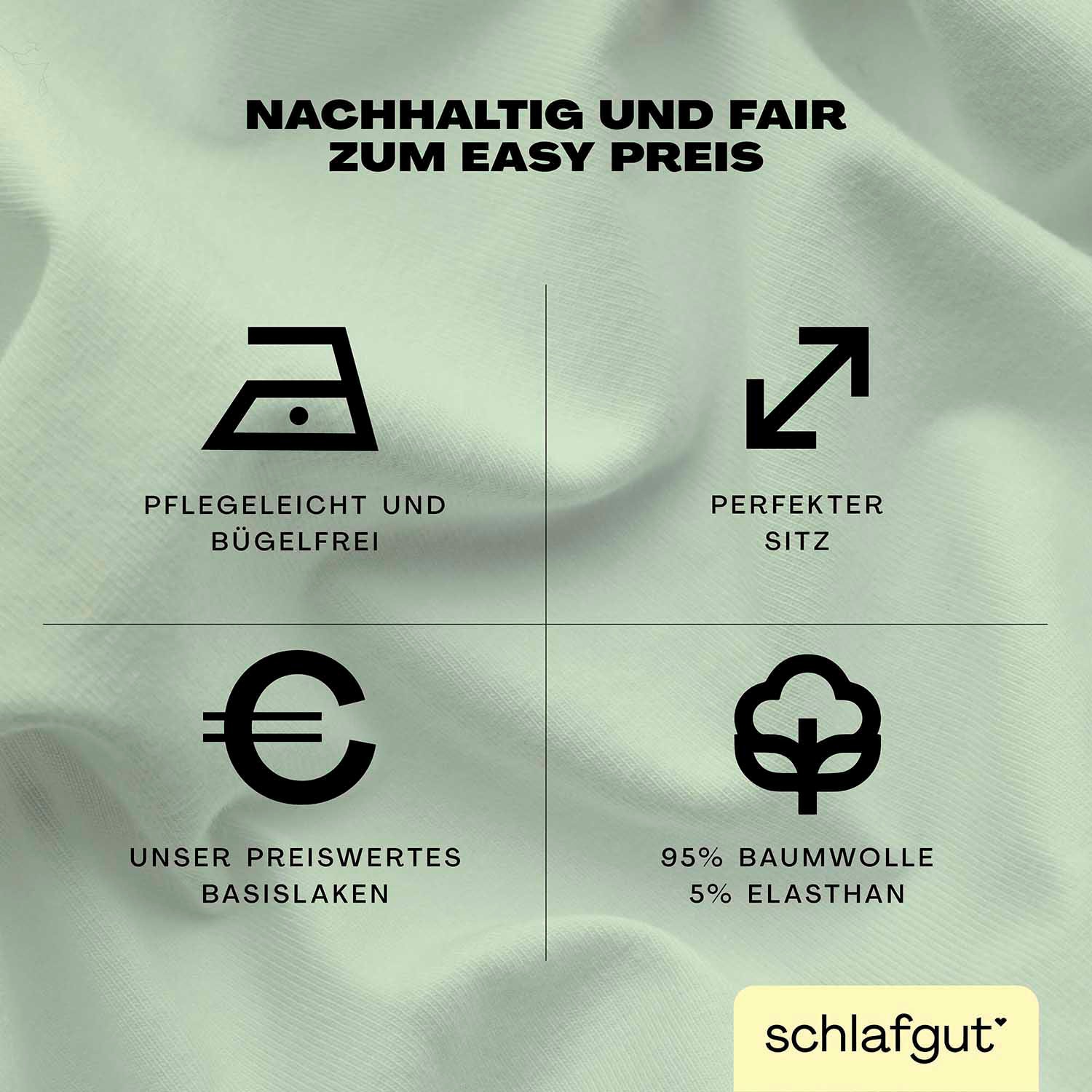 Schlafgut Spannbettlaken »EASY Jersey Elasthan«, MADE IN GREEN by OEKO-TEX®