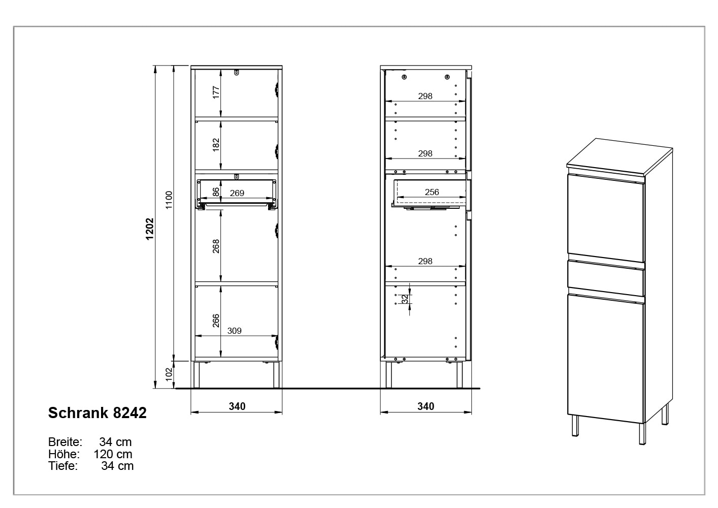 GERMANIA Badmöbel-Set »Scantic«, (5 St.), mehrteiliges Set mit kleinem Waschbeckenunterschrank