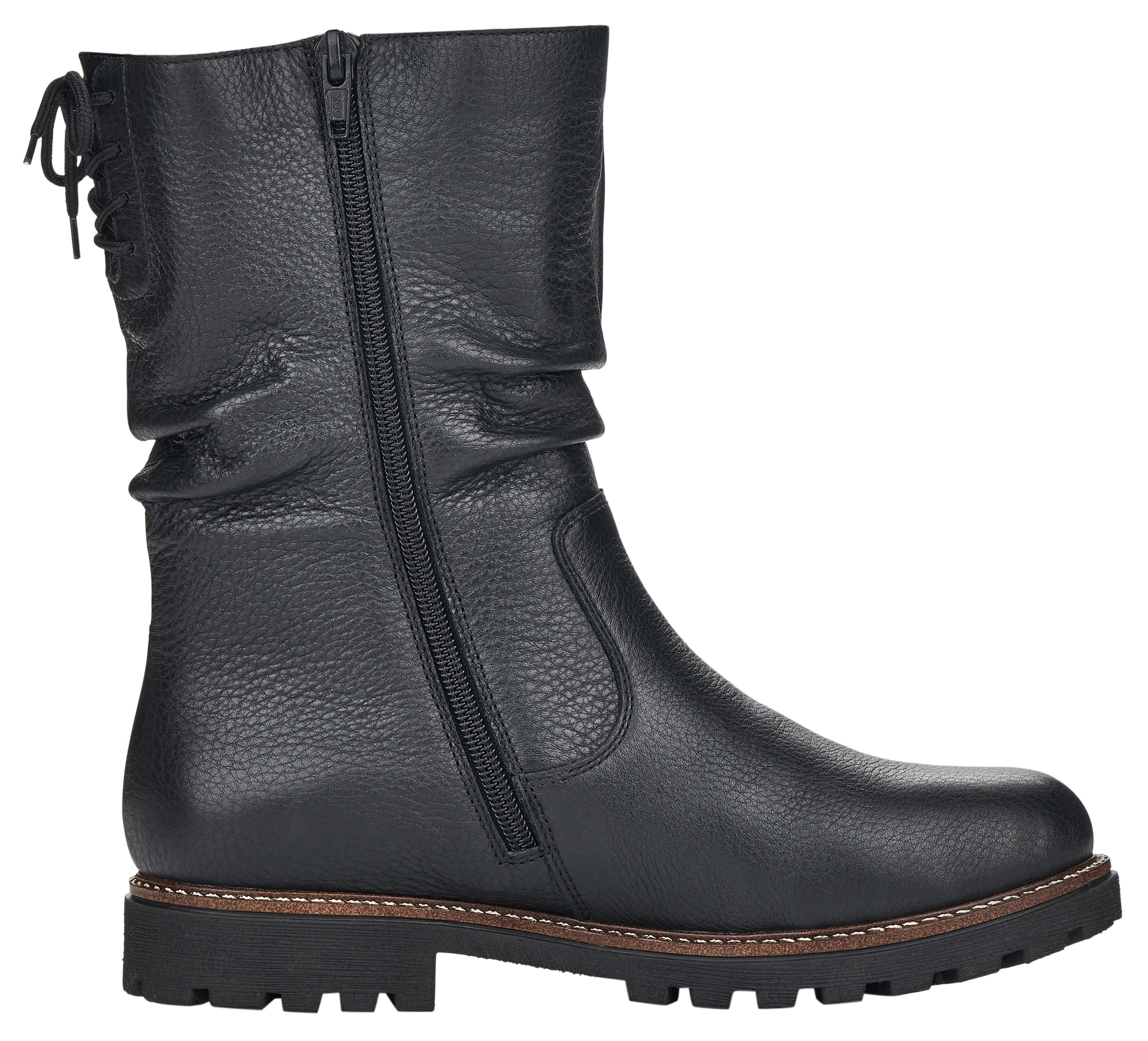 Remonte Winterstiefel, Blockabsatz, Winterboots mit Falten am slouchy Schaft, schmale Form