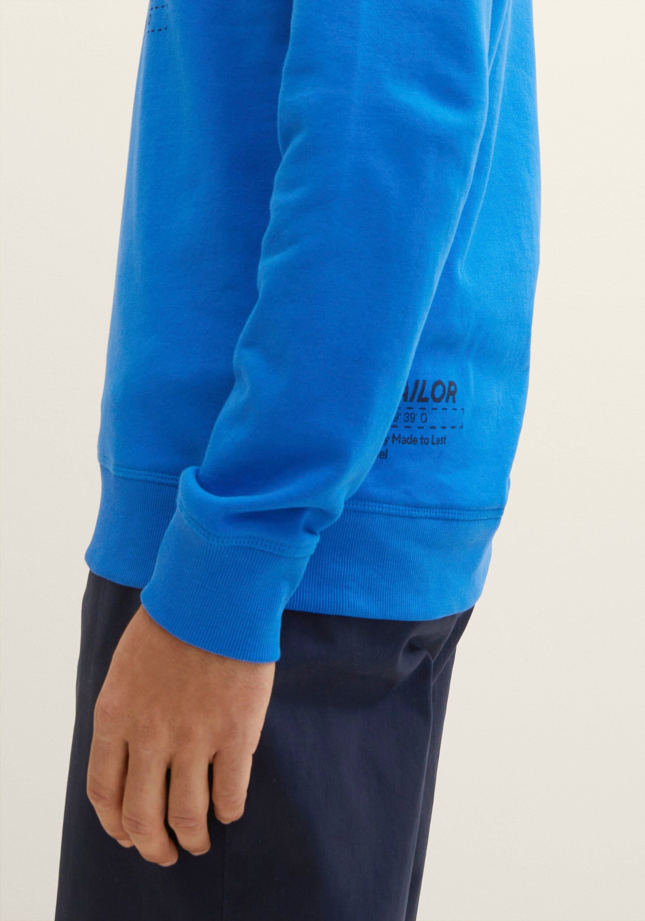 TOM TAILOR Kapuzensweatshirt, mit lässigem Frontprint + Stickerei