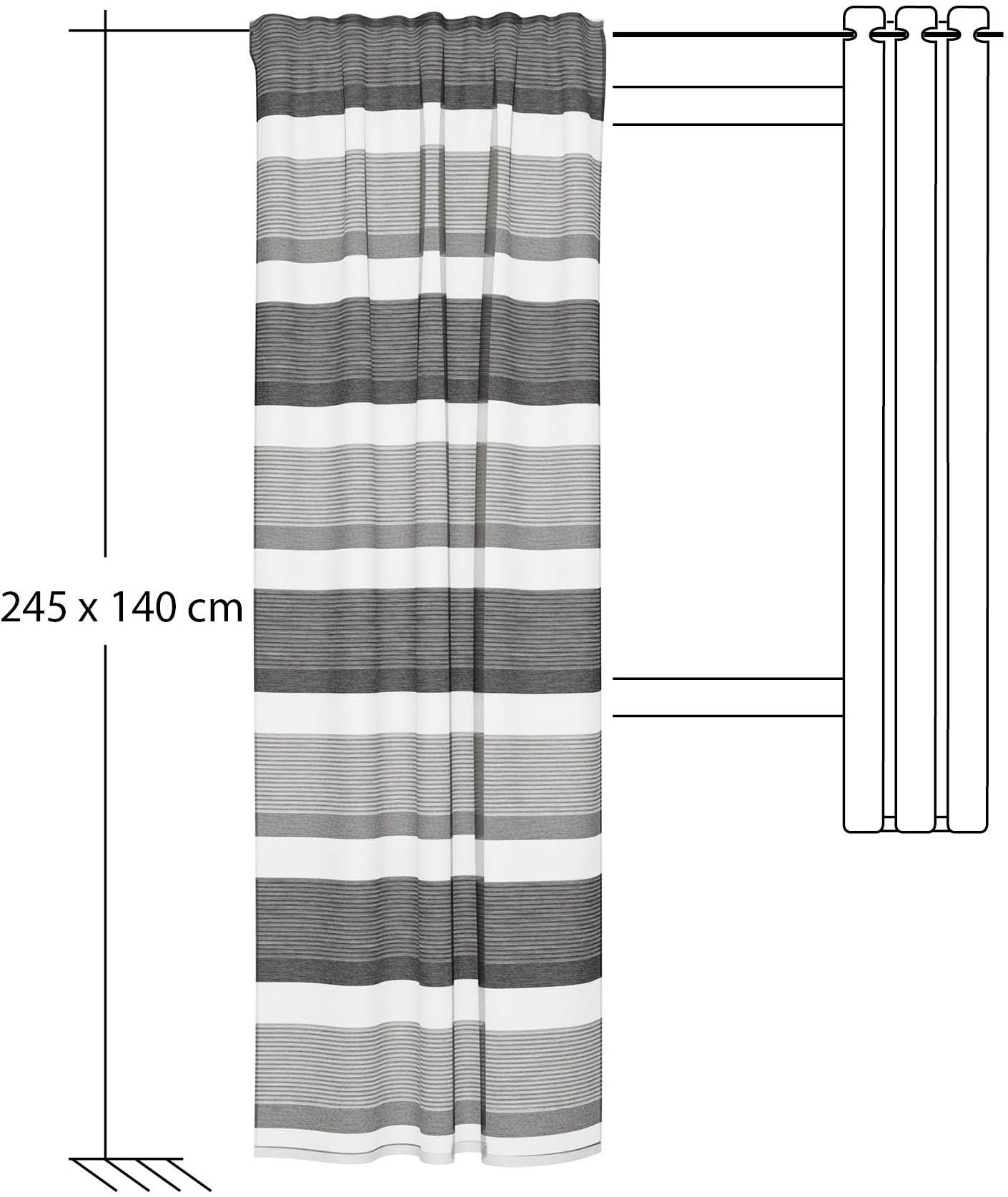 HOMING Vorhang »Kamar« verdeckte Schlaufen 1 Stk. tlg. Fertigschal Kamar
