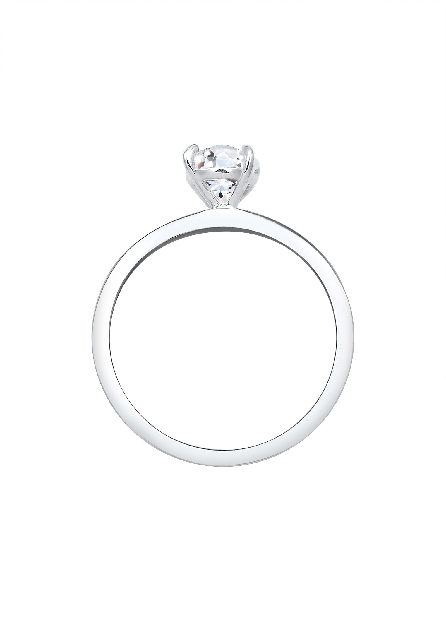 Elli Premium Verlobungsring »Ring Solitär Topas Weiß 925 Sterling Silber«