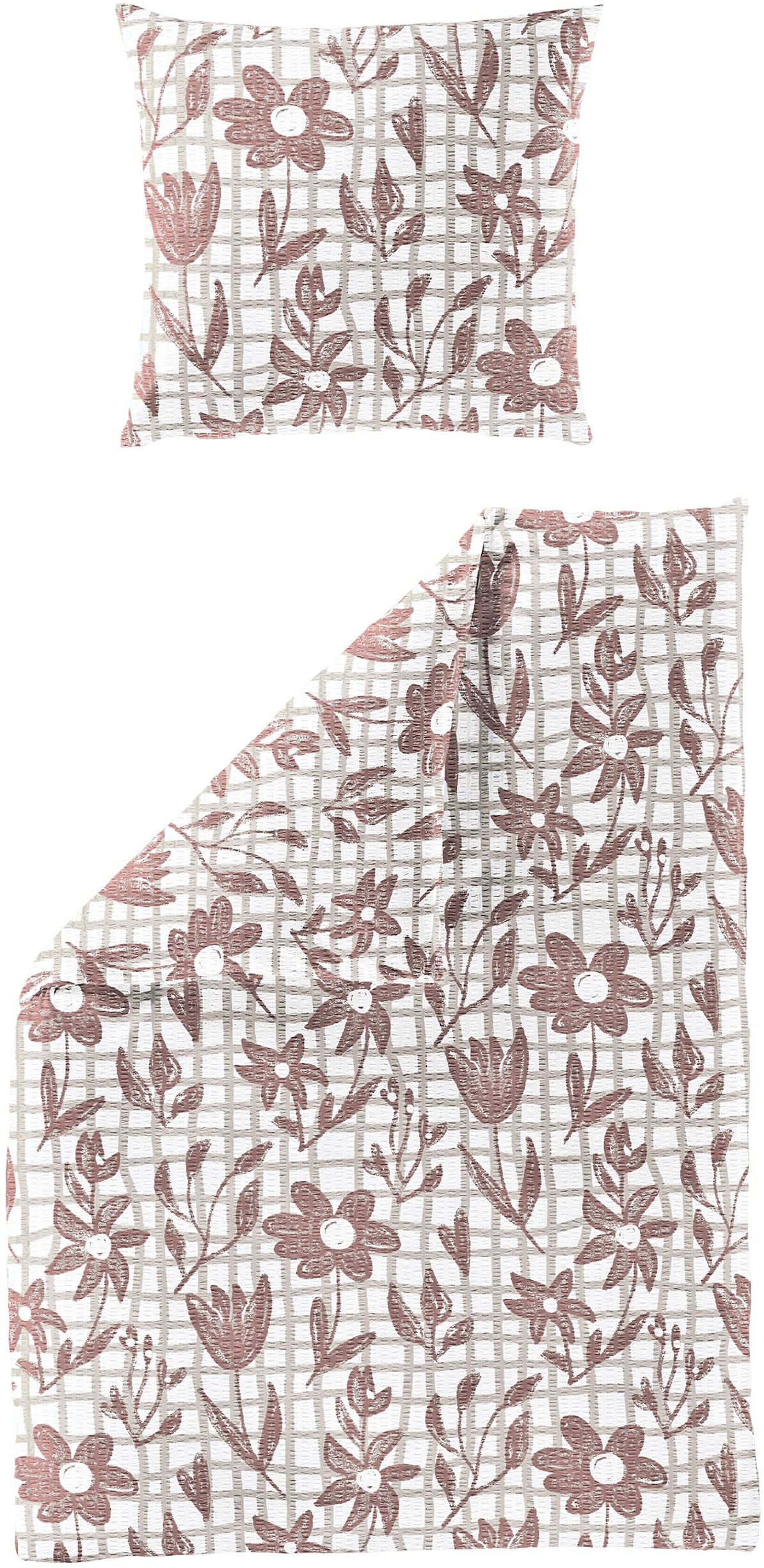 BIERBAUM Bettwäsche »Bettwäsche 4185« 2 Seersucker, 100  % Baumwolle, pflegeleicht, bügelfrei, kühlend