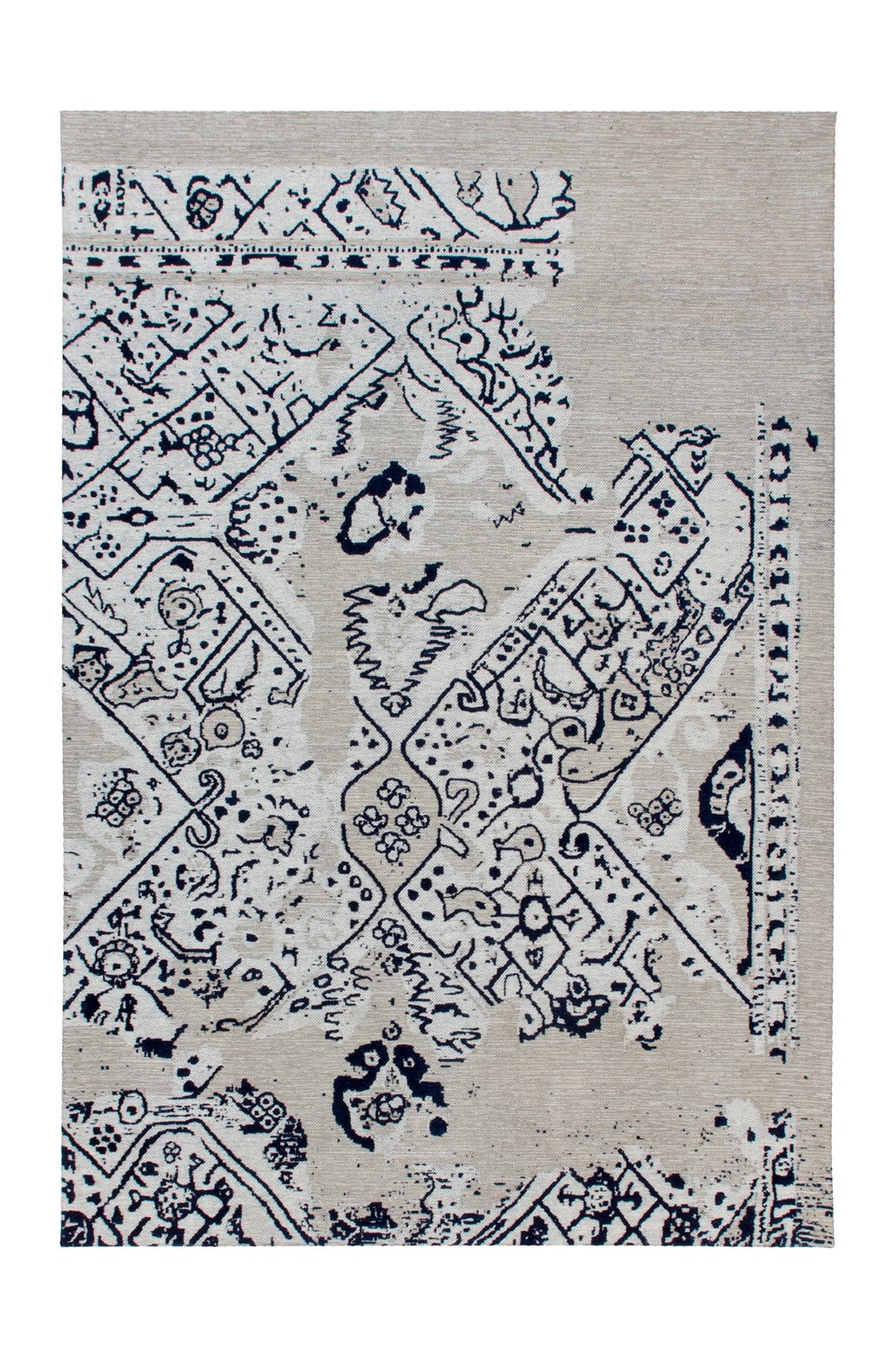 Kayoom Teppich »River 120«, rechteckig, 10 mm Höhe, Jacquard, Retro- und Vintage-Design, Baumwollrücken